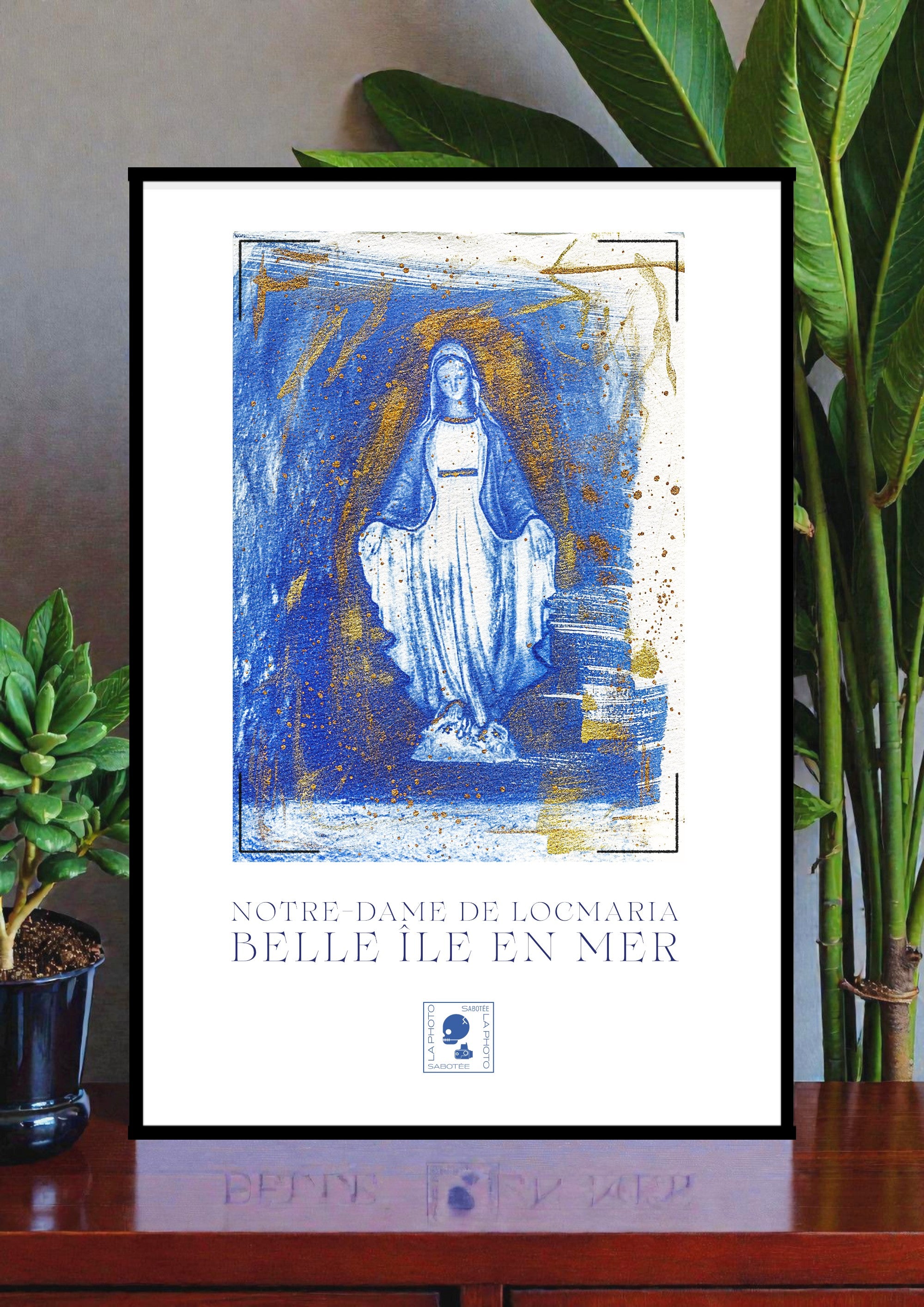Affiche Cyanotypée (sans cadre) – Notre Dame de Locmaria