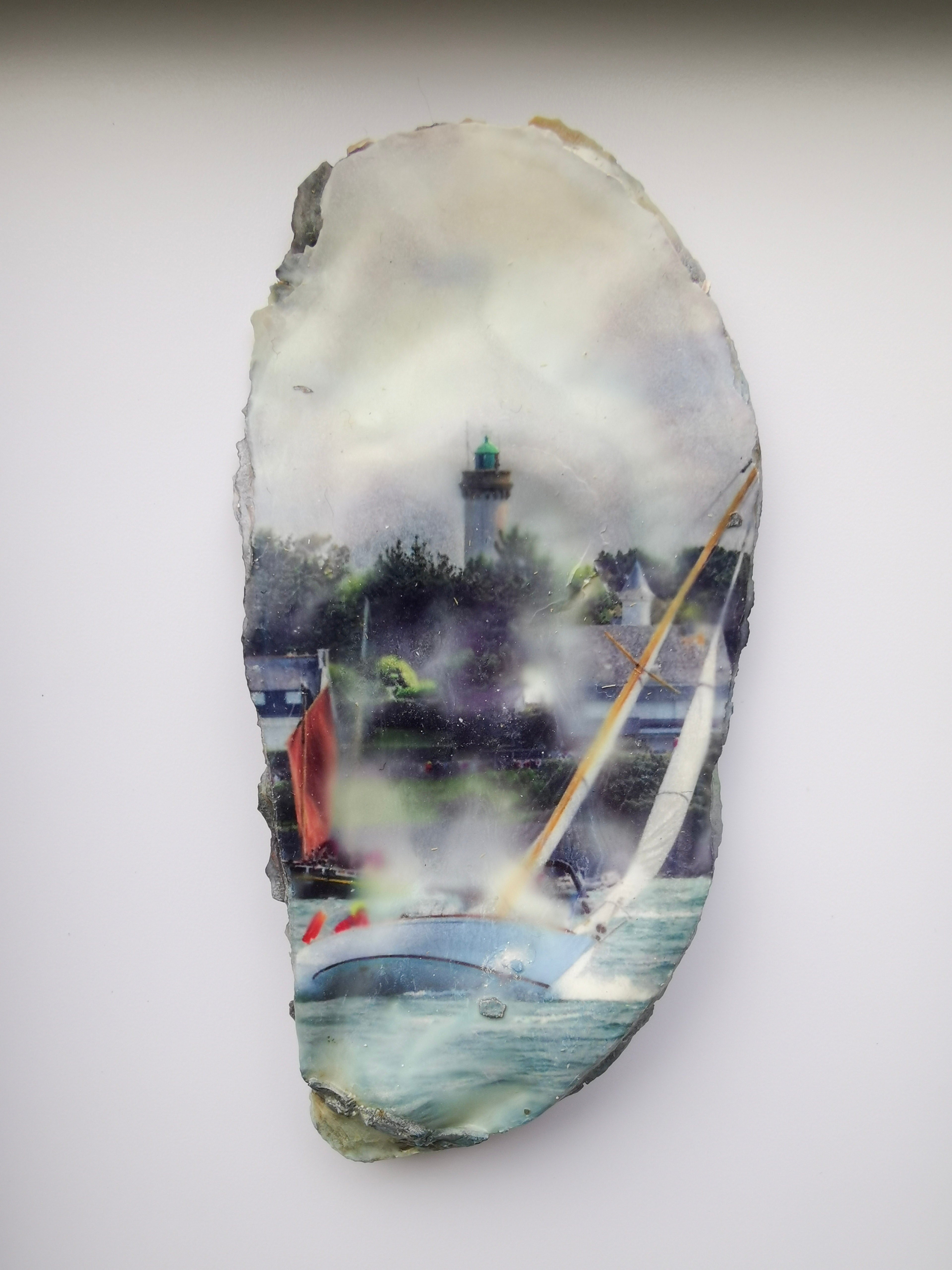Huître Photographique – Phare de Port Navalo  – Cadre Classique 13x18 cm
