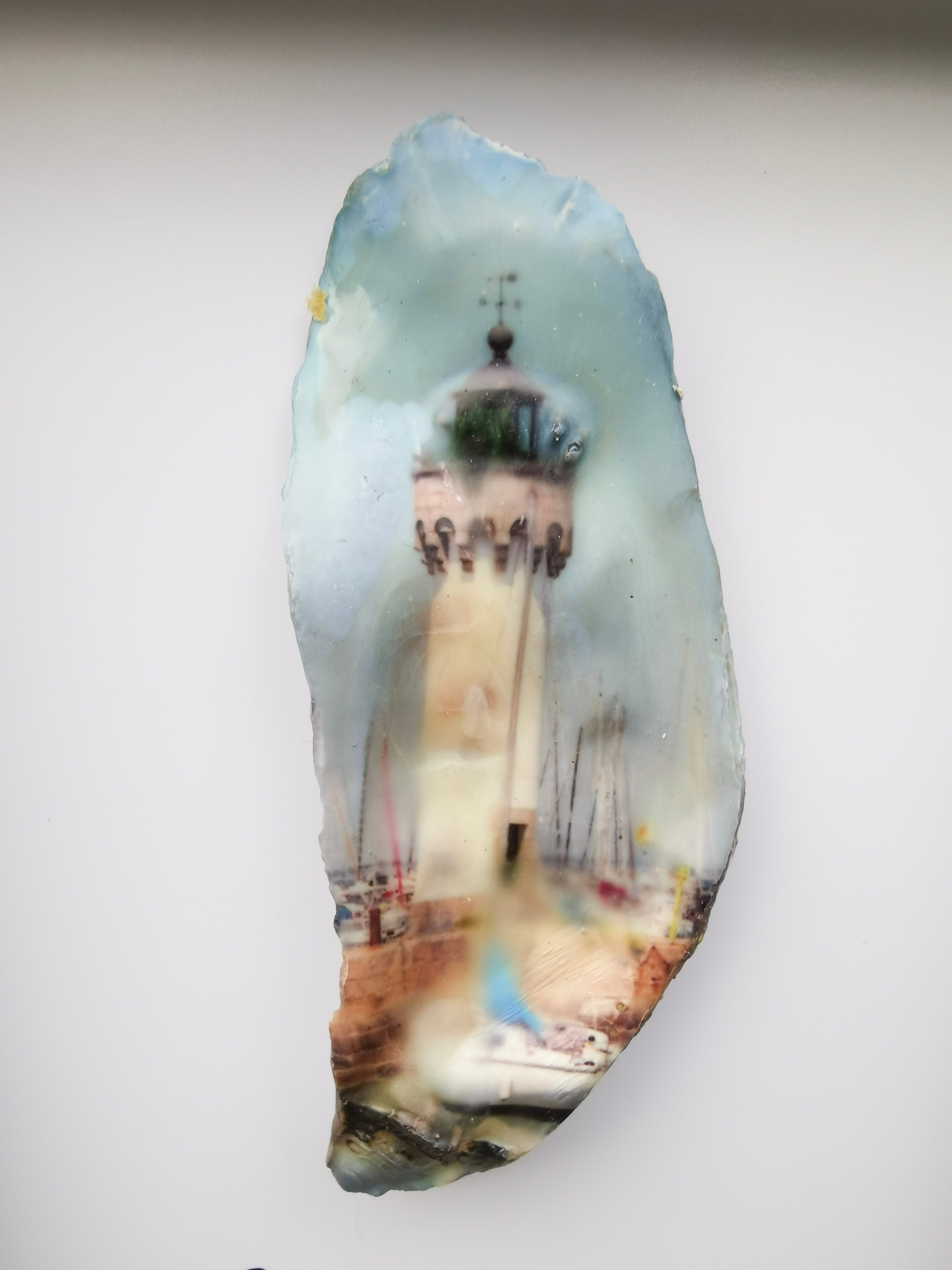 Huître Photographique – Phare de Port-Haliguen – Cadre Art Box 13x18 cm