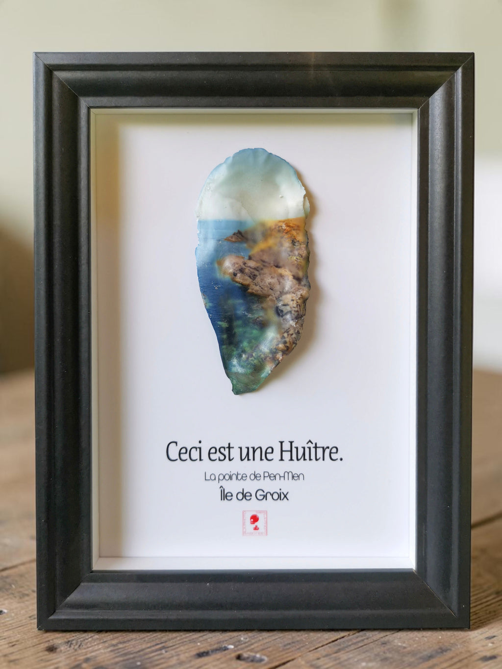 Huître Photographique – Groix "Pen Men" – Cadre Art Box 13x18 cm