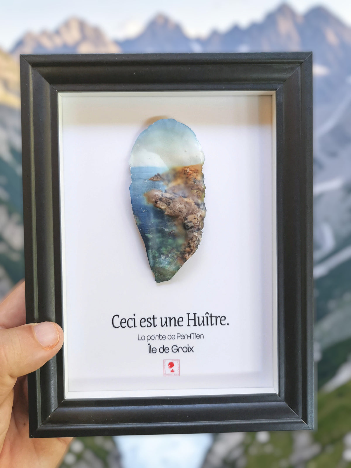 Huître Photographique – Groix "Pen Men" – Cadre Art Box 13x18 cm