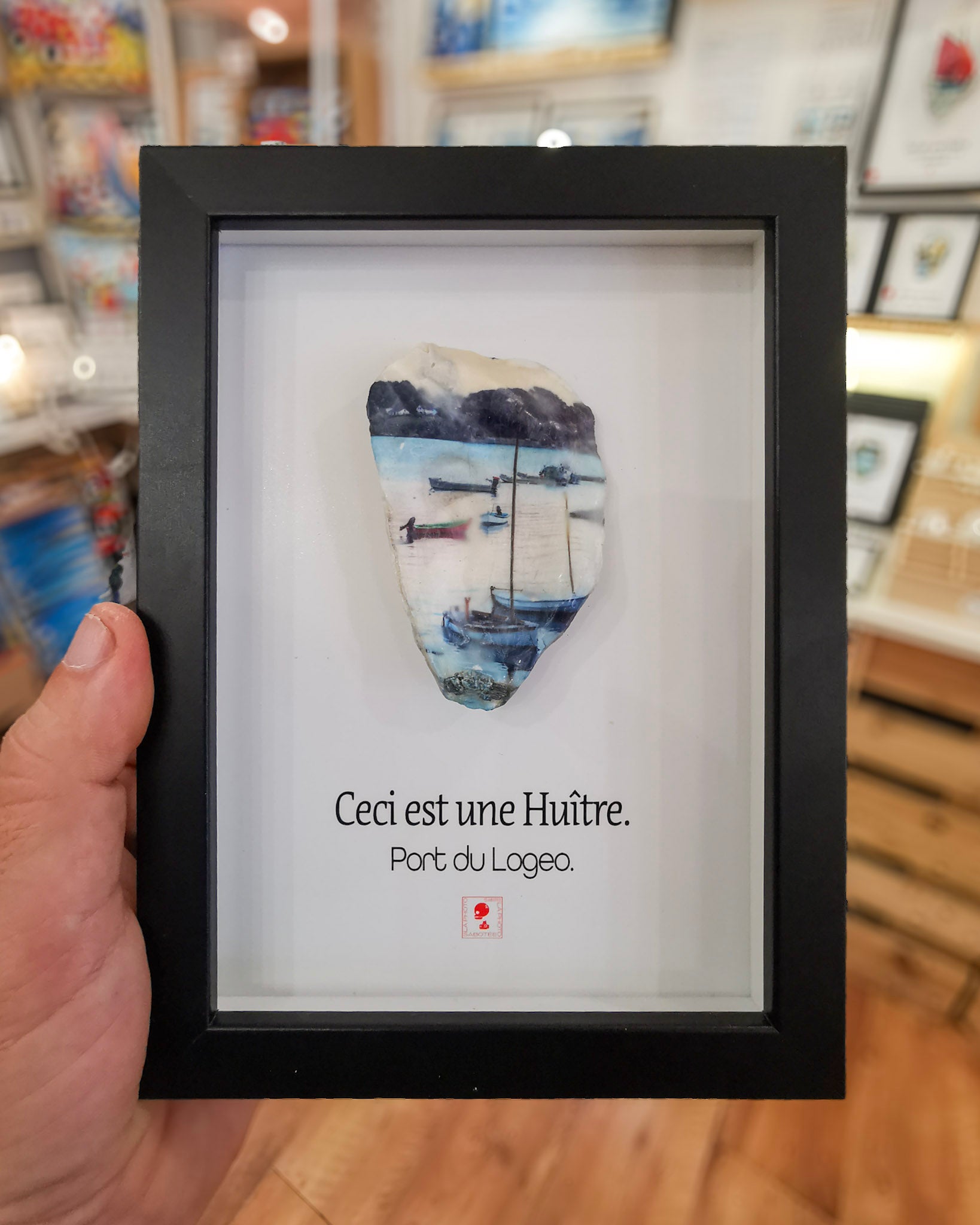 Huître Photographique – Le port du Logeo, Sarzeau – Cadre Art Box 13x18 cm