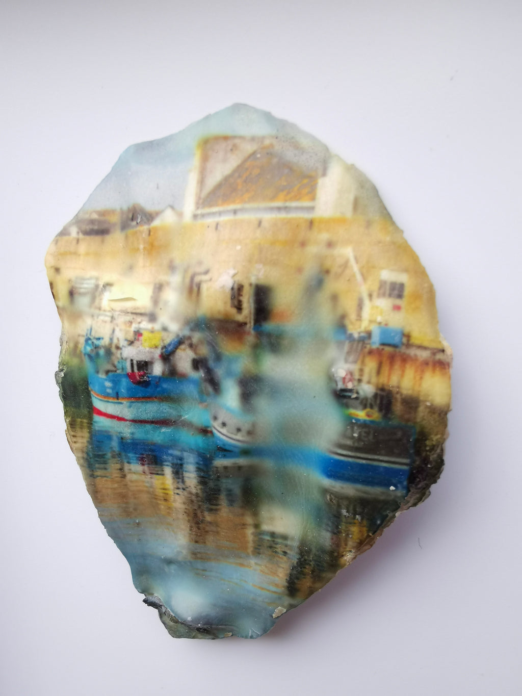Huître Photographique – Port de pêche, Concarneau – Cadre Art Box 13x18 cm