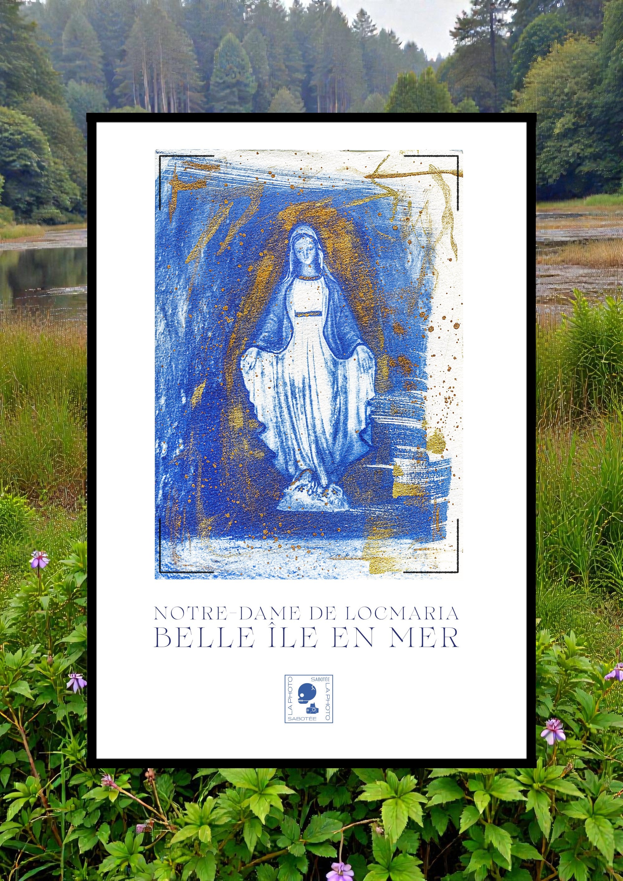 Affiche Cyanotypée (sans cadre) – Notre Dame de Locmaria