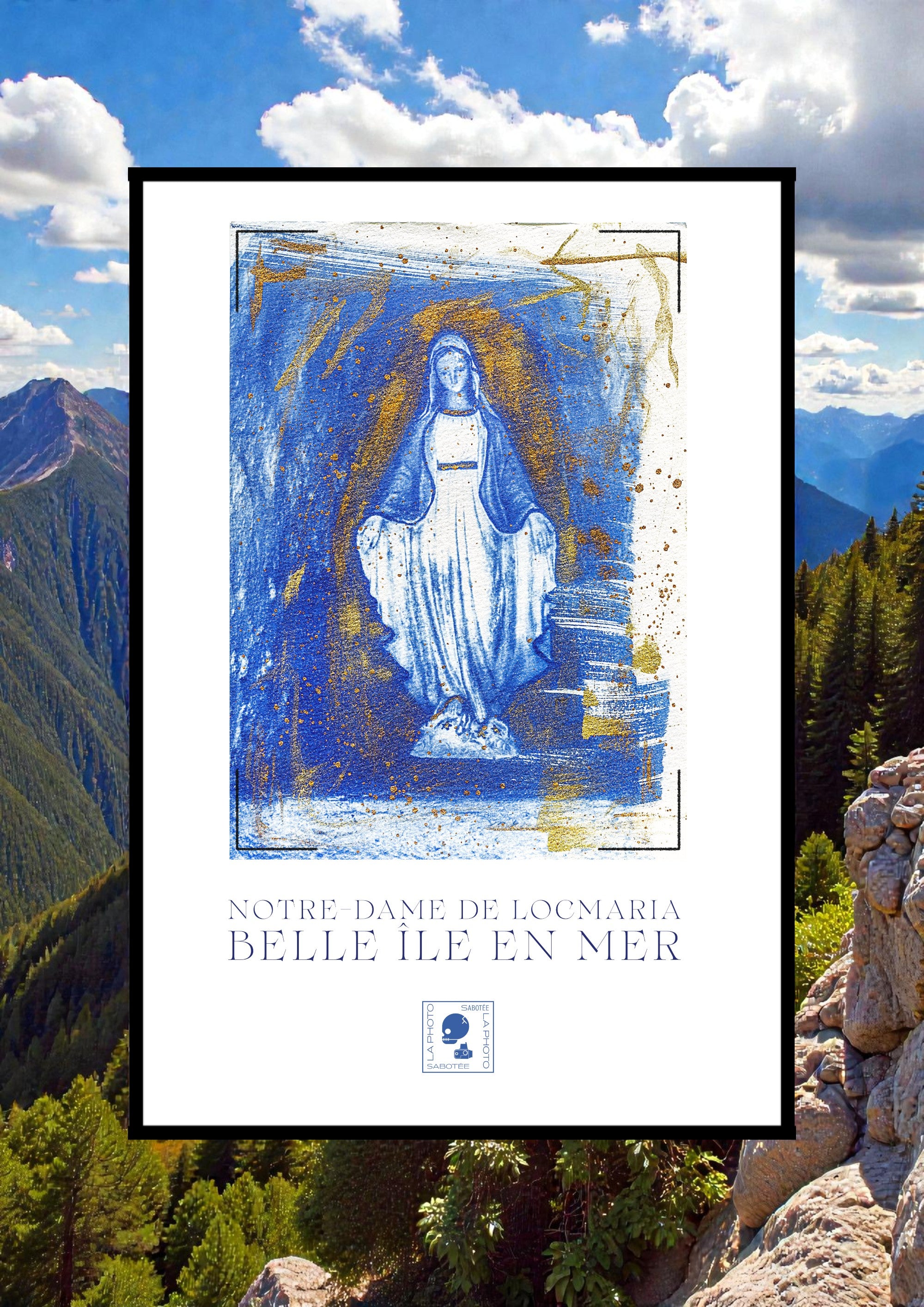 Affiche Cyanotypée (sans cadre) – Notre Dame de Locmaria