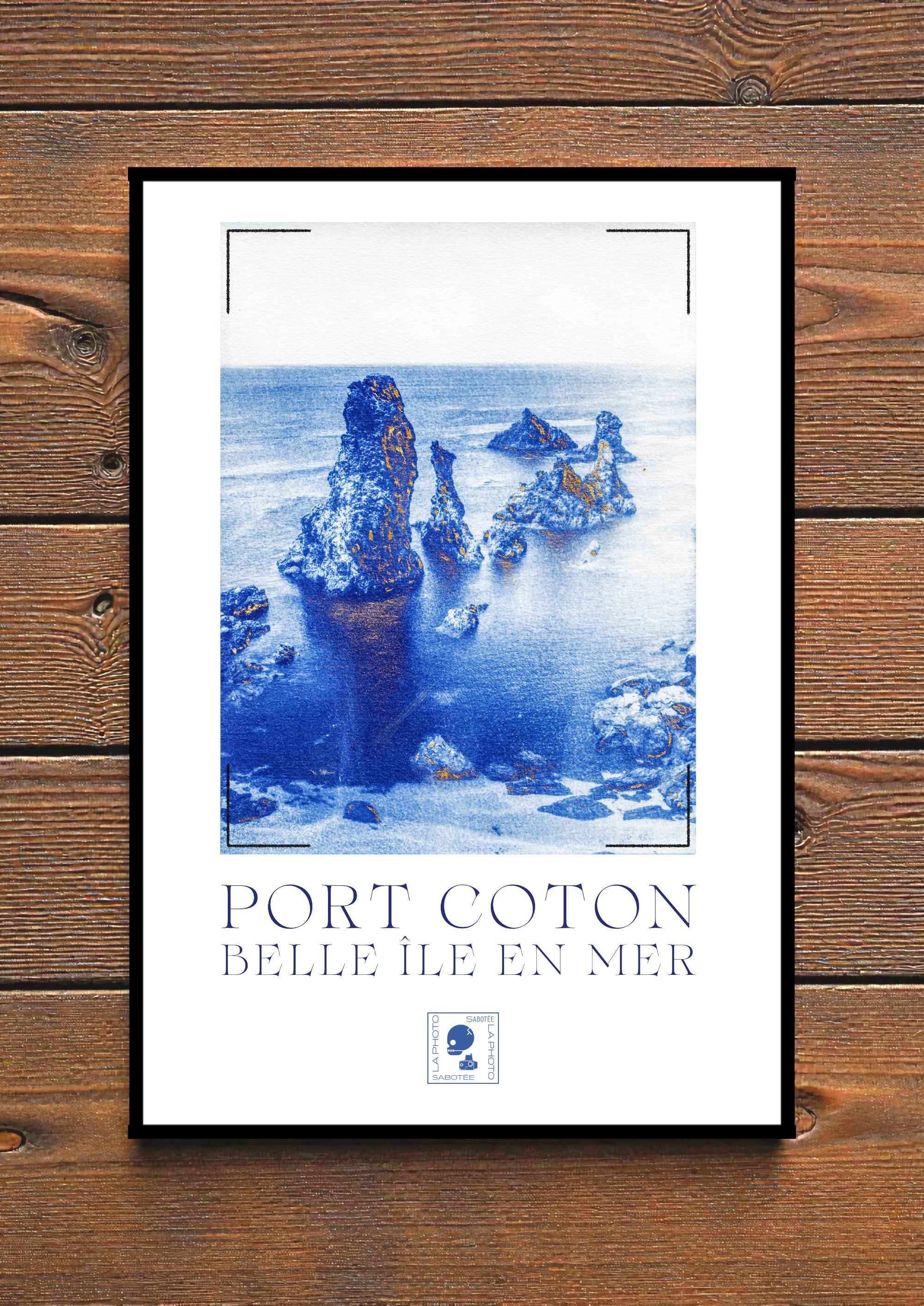 Affiche Cyanotypée (sans cadre) – Aiguilles de Port‑Coton