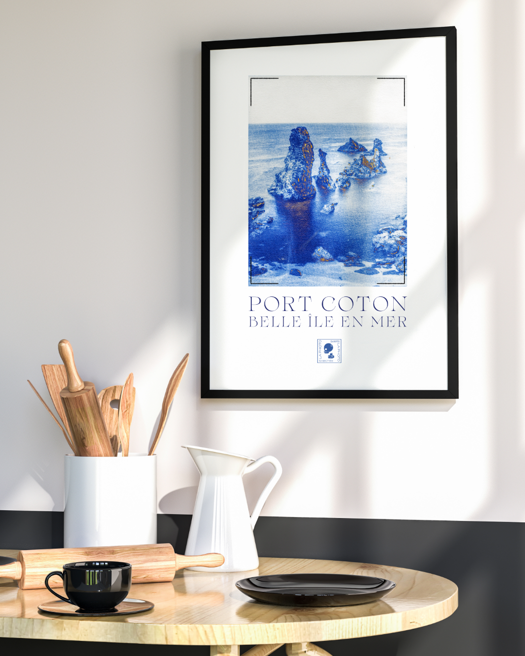 Affiche Cyanotypée (sans cadre) – Aiguilles de Port‑Coton