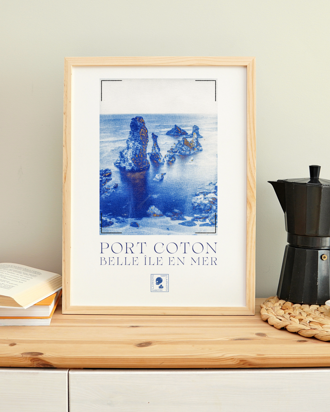 Affiche Cyanotypée (sans cadre) – Aiguilles de Port‑Coton
