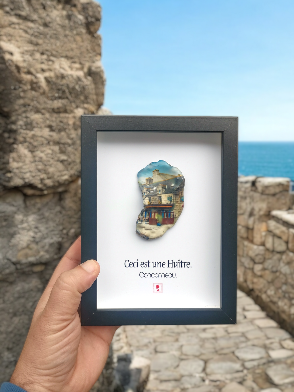 Huître Photographique – ville close : Concarneau – Cadre Art Box 13x18 cm