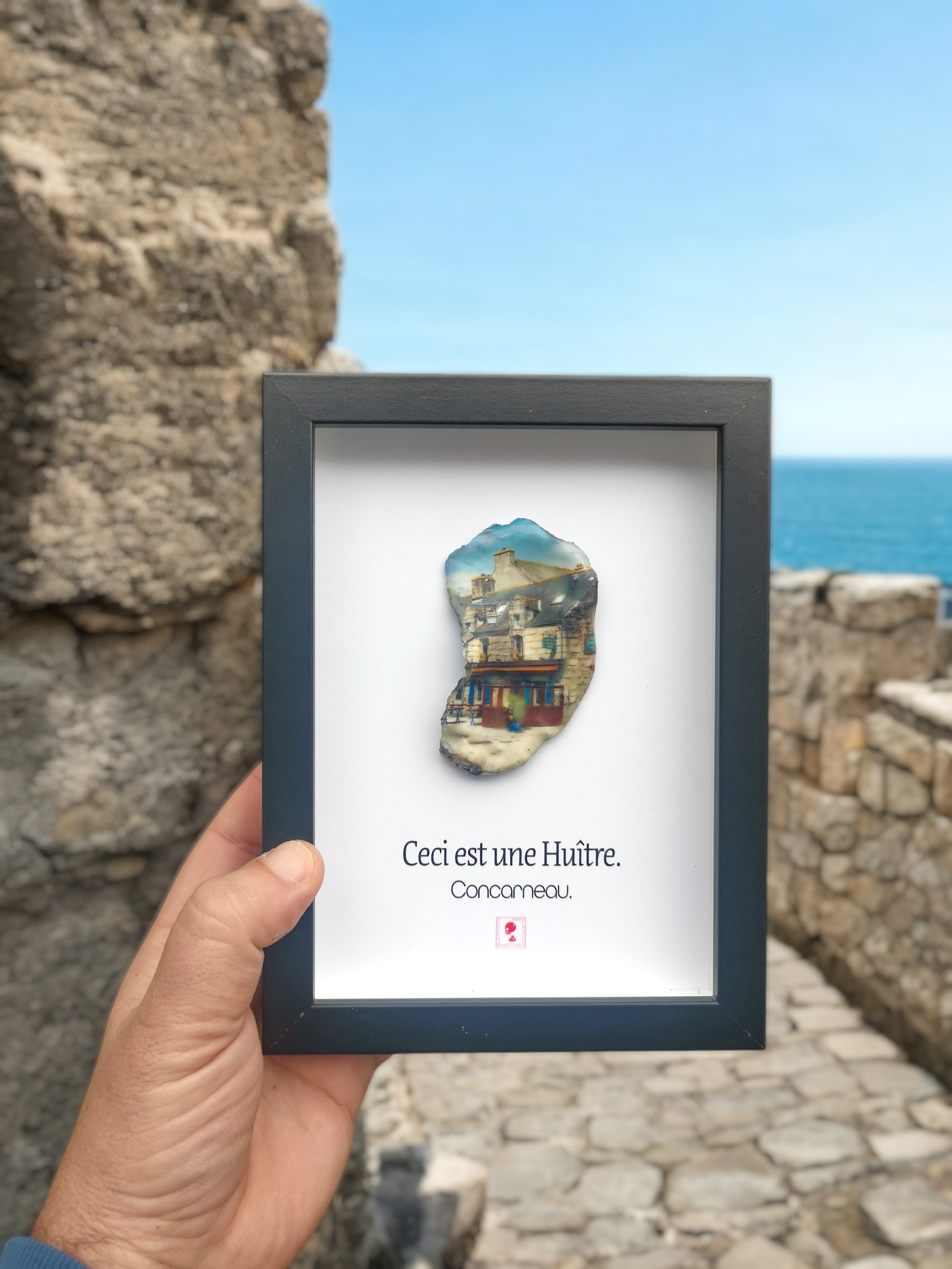 Huître Photographique – ville close : Concarneau – Cadre Art Box 13x18 cm