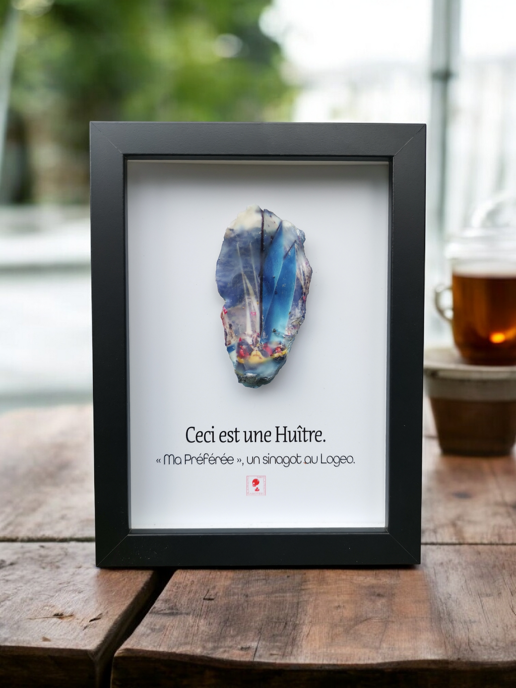 Huître Photographique – Sinagot "Ma Préférée" – Cadre Art Box 13x18 cm
