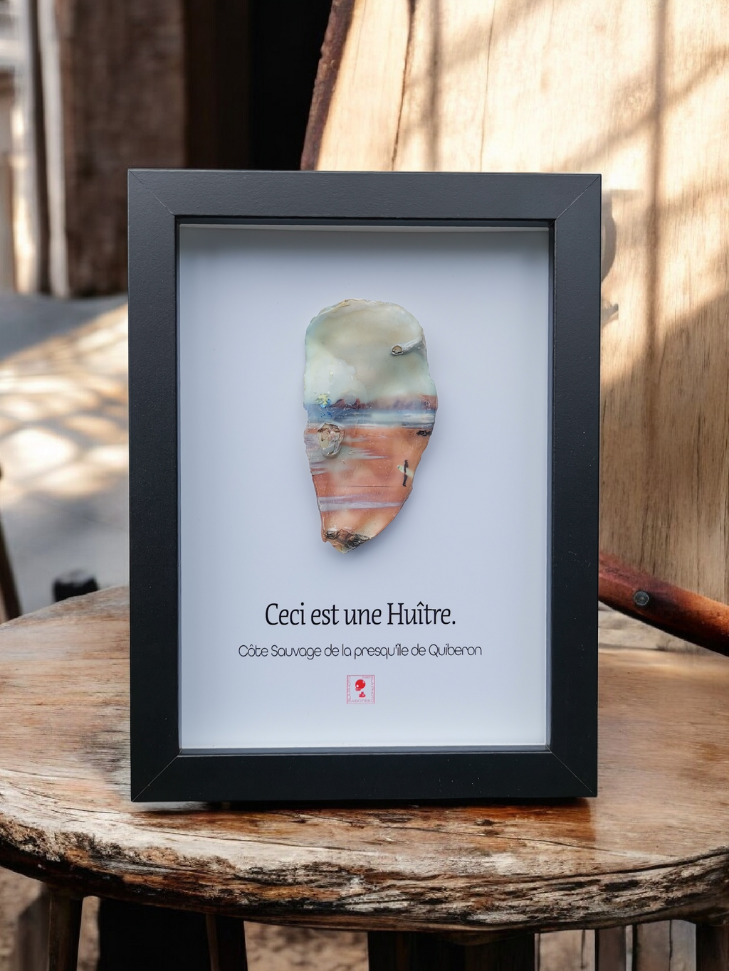 Huître Photographique – Cote sauvage presqu île de quiberon  – Cadre Classique 13x18 cm