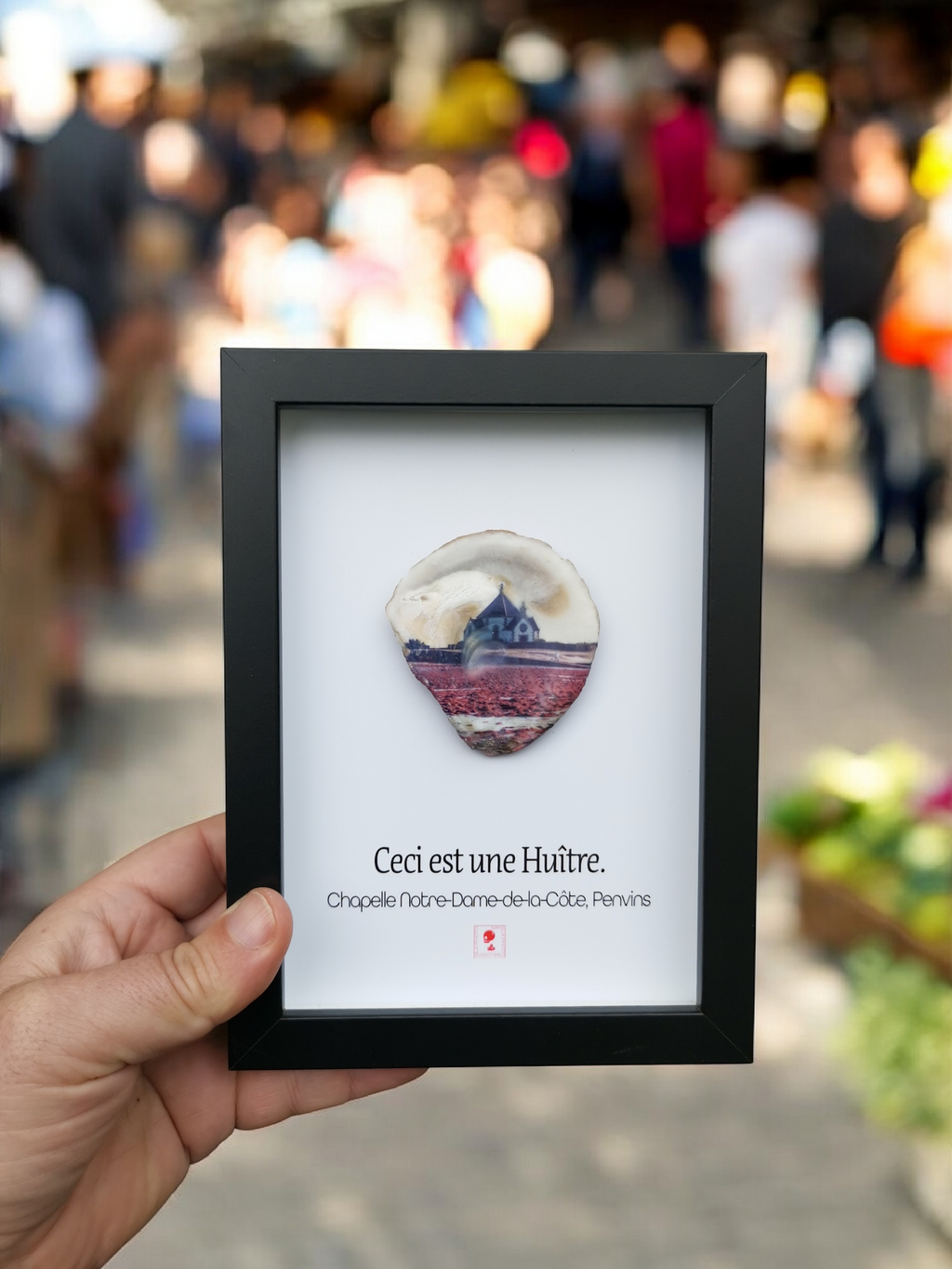 Huître Photographique – Chapelle Notre-Dame-de-la-Côte, Penvins – Cadre Art Box 13x18 cm