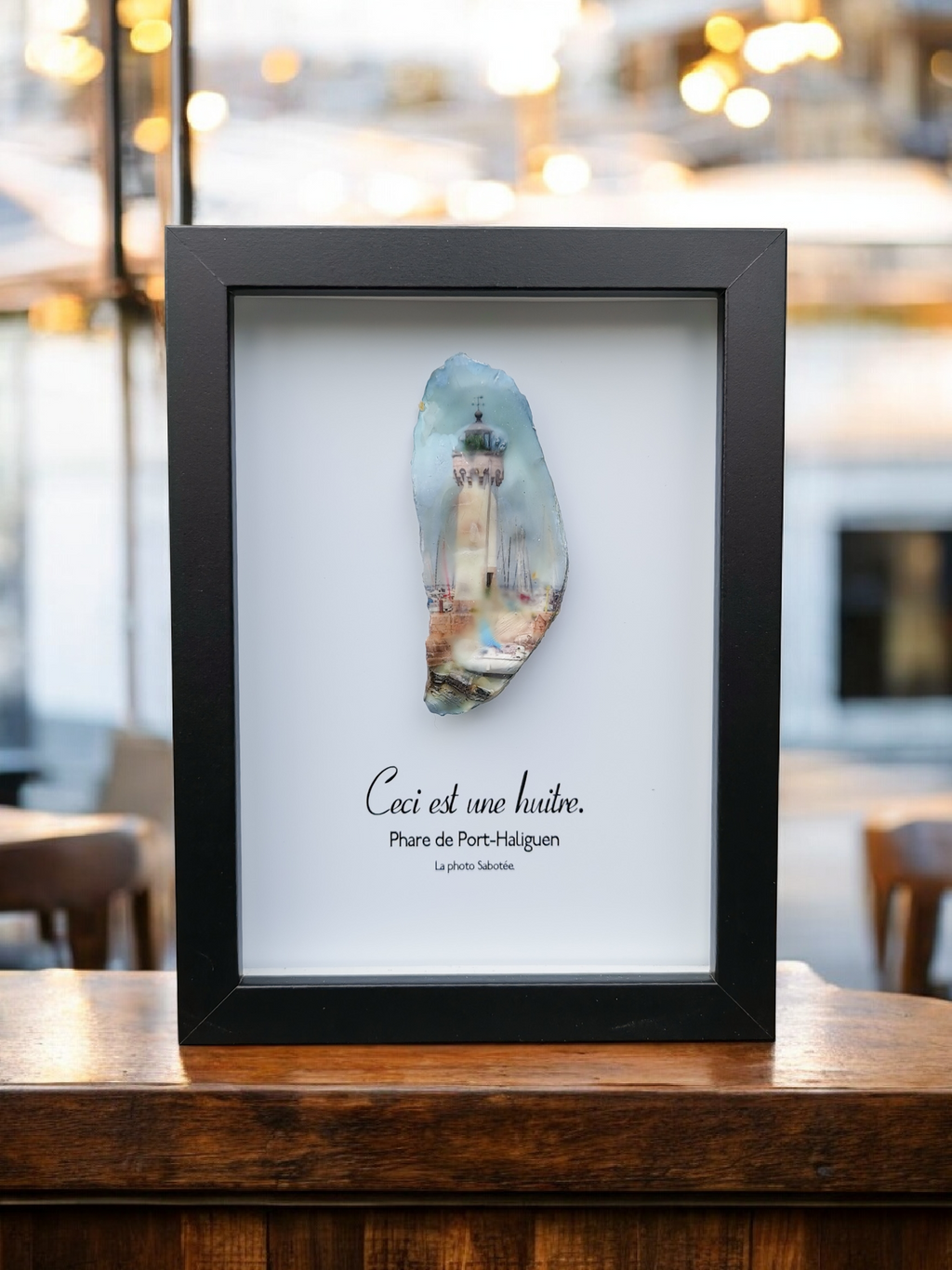Huître Photographique – Phare de Port-Haliguen – Cadre Art Box 13x18 cm