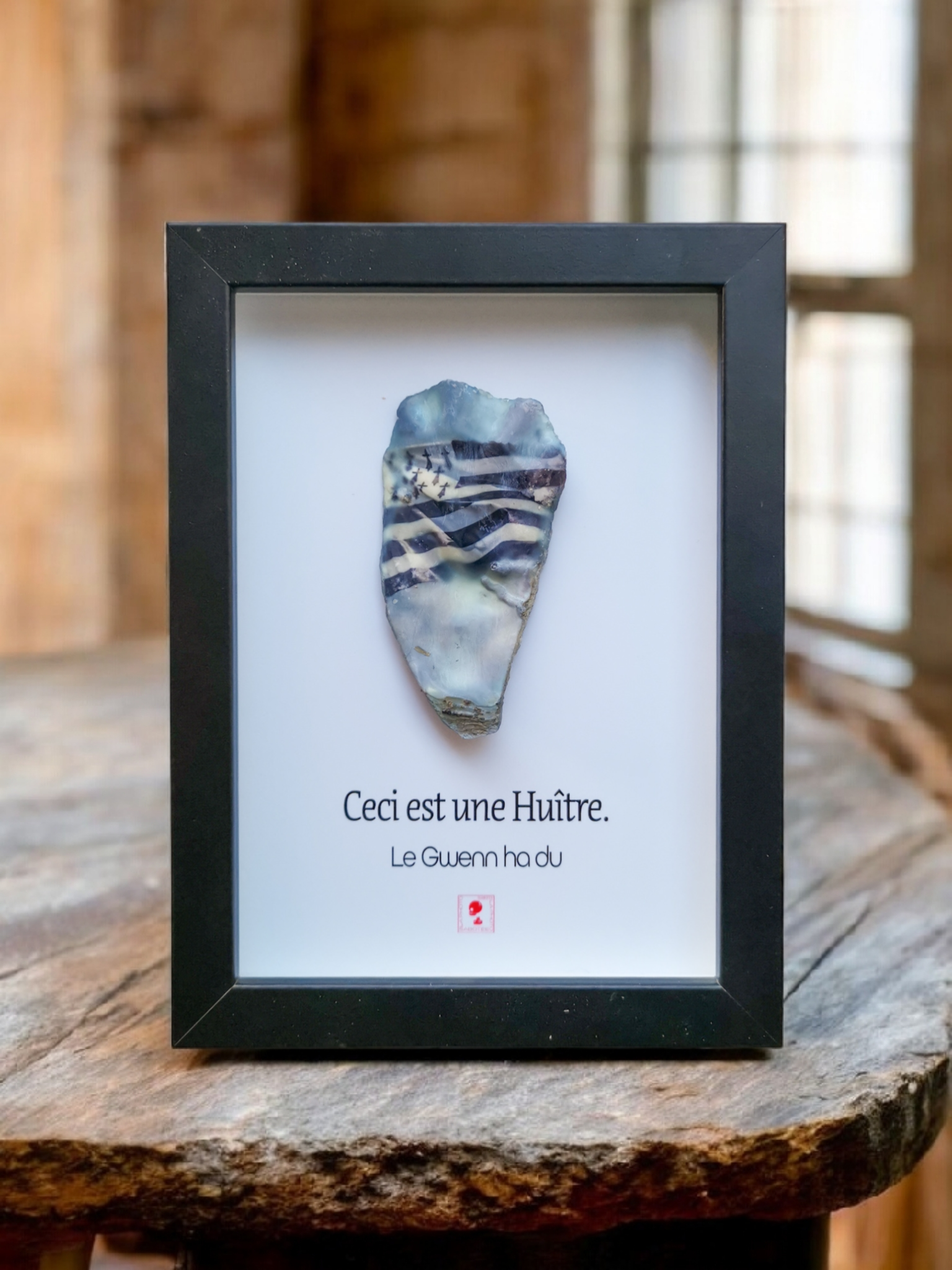 Huître Photographique – Le Gwenn ha Du – Cadre Art Box 13x18 cm