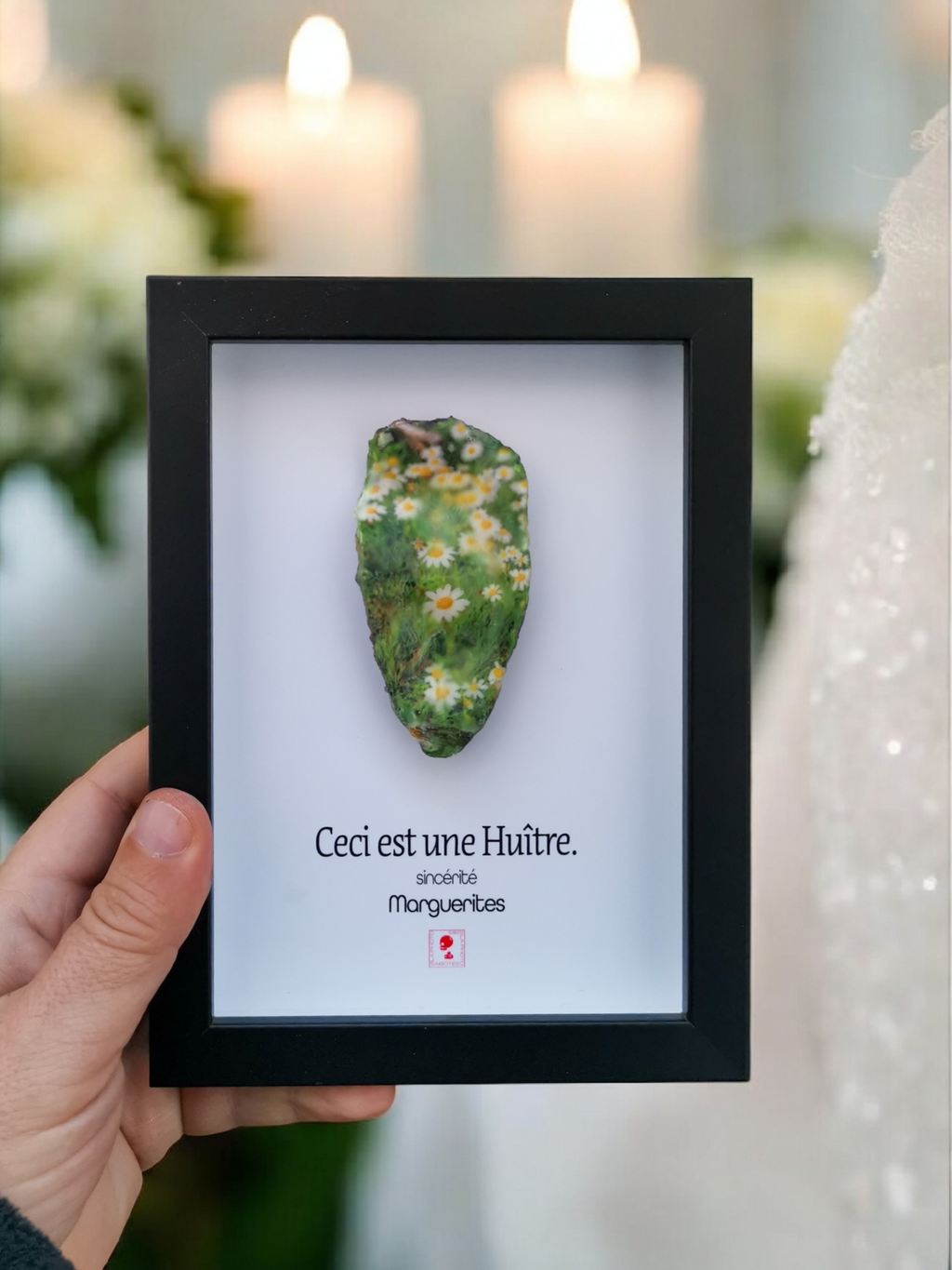 Huître Photographique – Marguerites – Cadre Art Box 13x18 cm