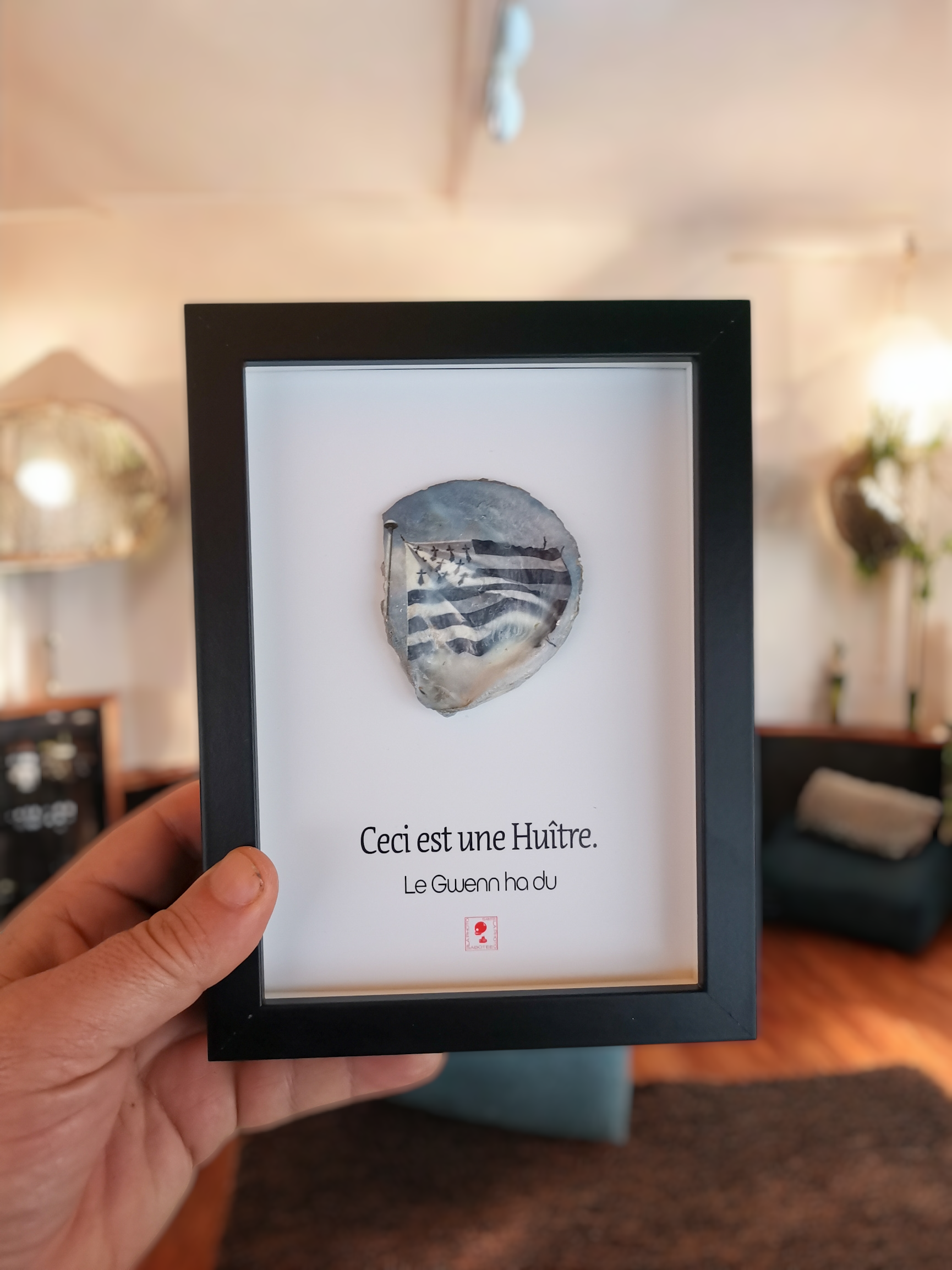 Huître Photographique – Le Gwenn ha Du – Cadre Art Box 13x18 cm