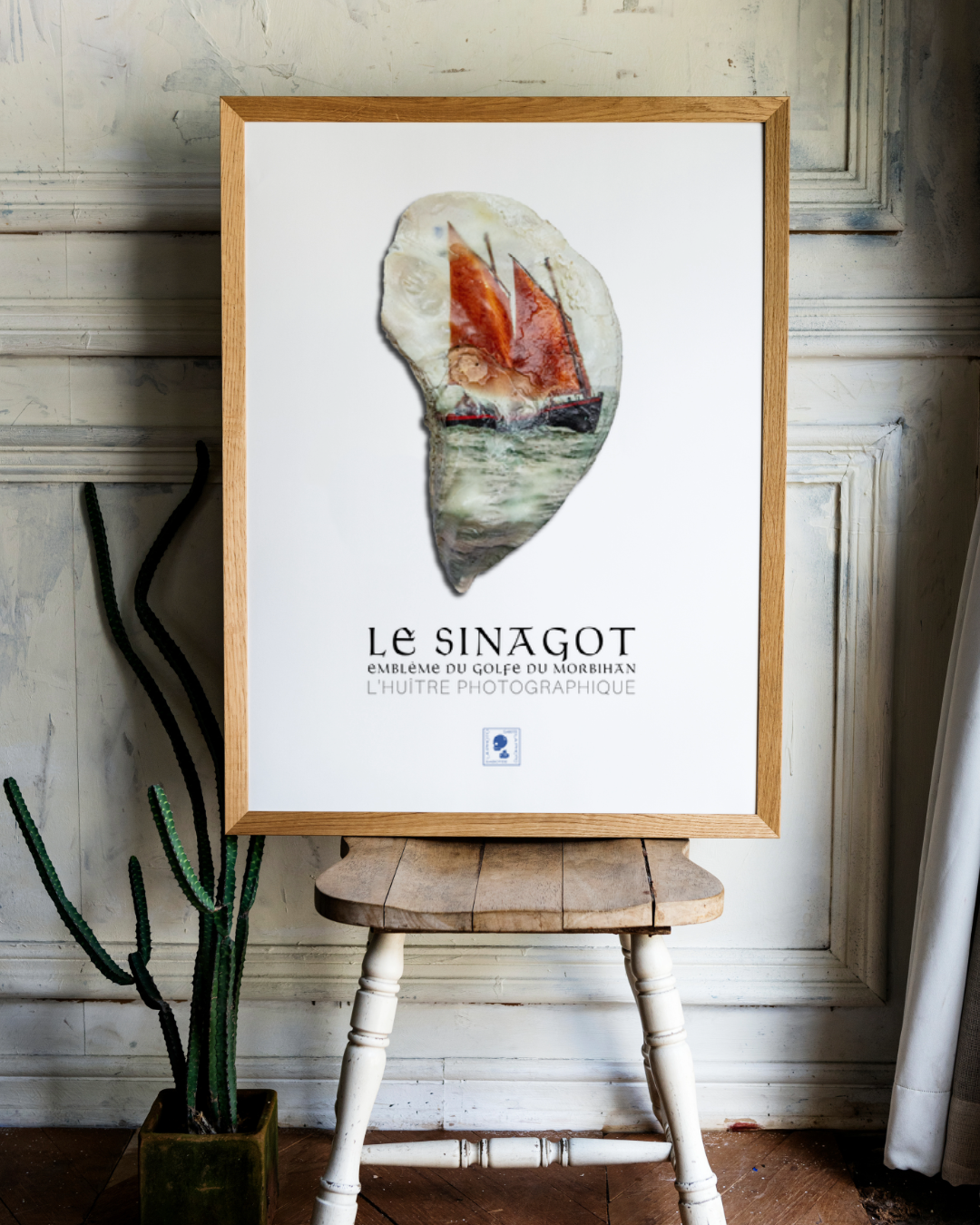 Affiche iodée (sans cadre) – Sinagot -voilier emblématique du golfe du Morbihan