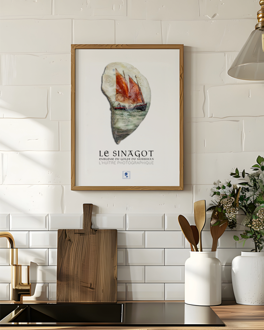 Affiche iodée (sans cadre) – Sinagot -voilier emblématique du golfe du Morbihan