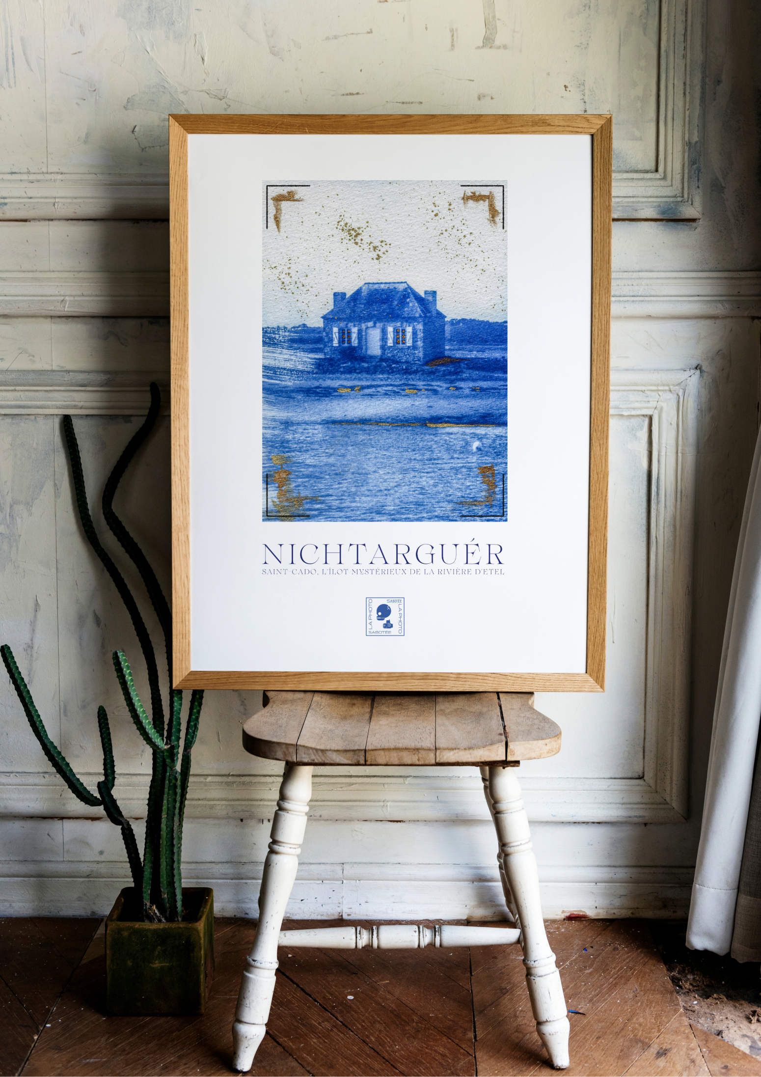 Affiche Cyanotypée (sans cadre) – St Cado.