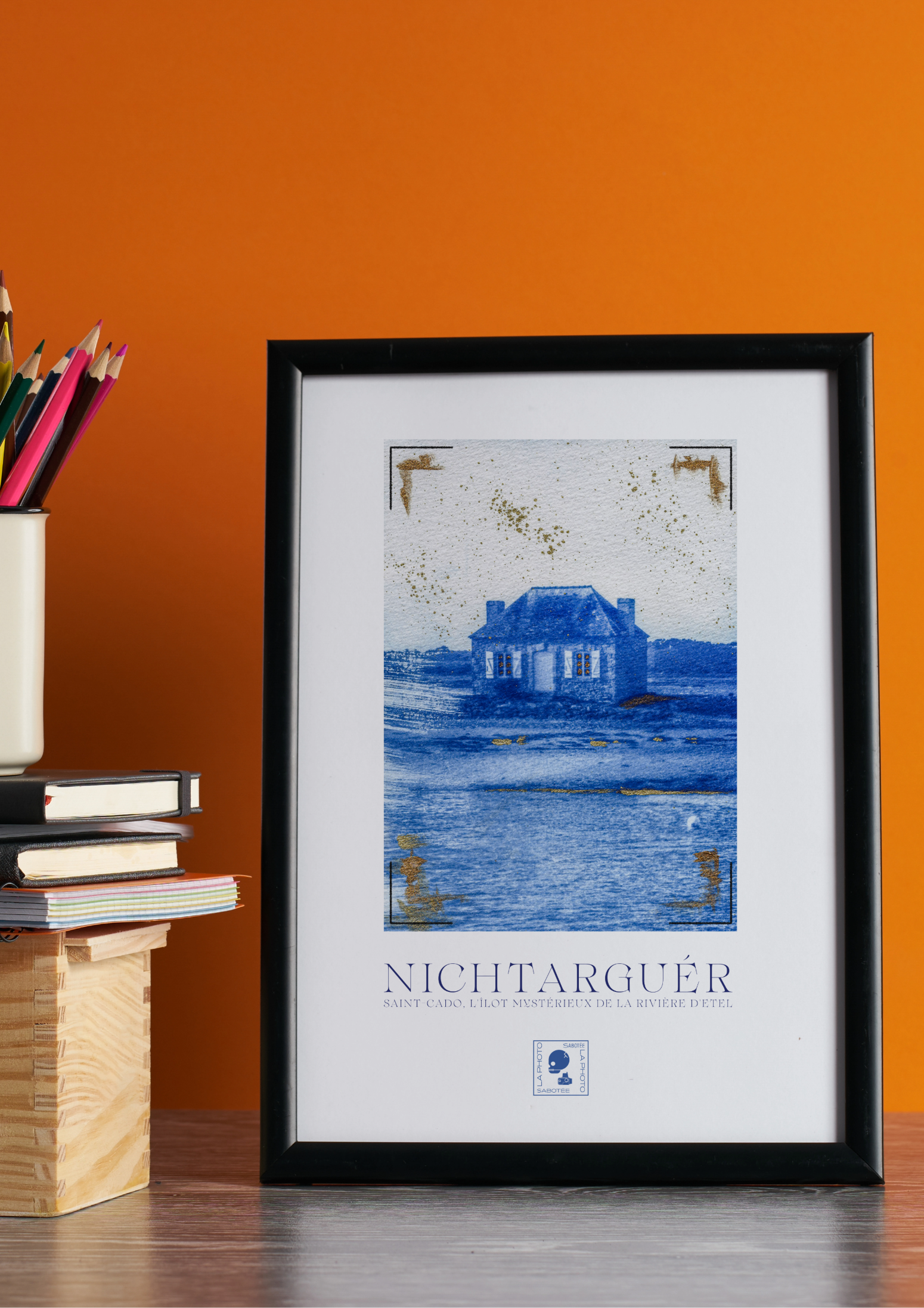 Affiche Cyanotypée (sans cadre) – St Cado.