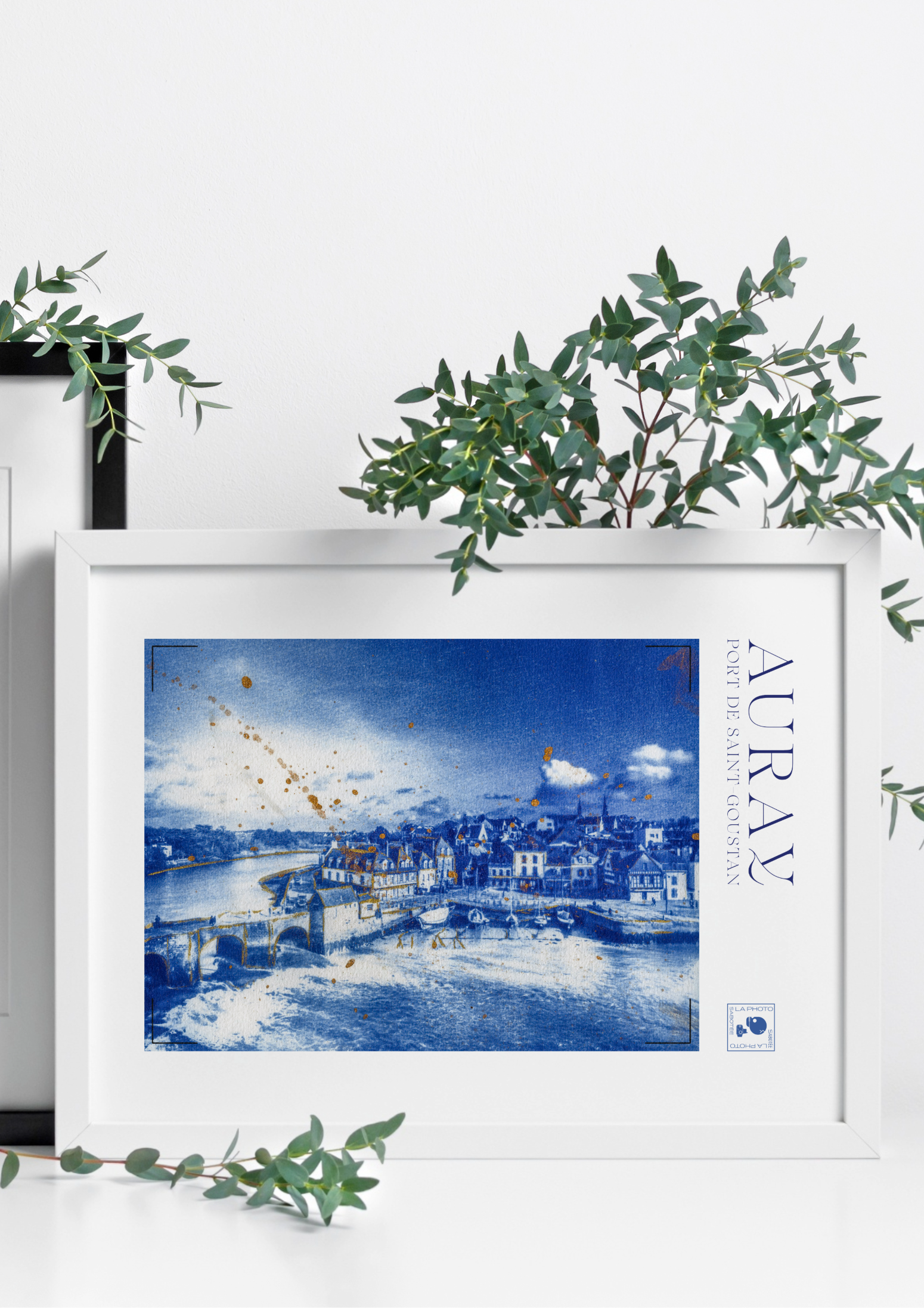Affiche Cyanotypée (sans cadre) – Auray