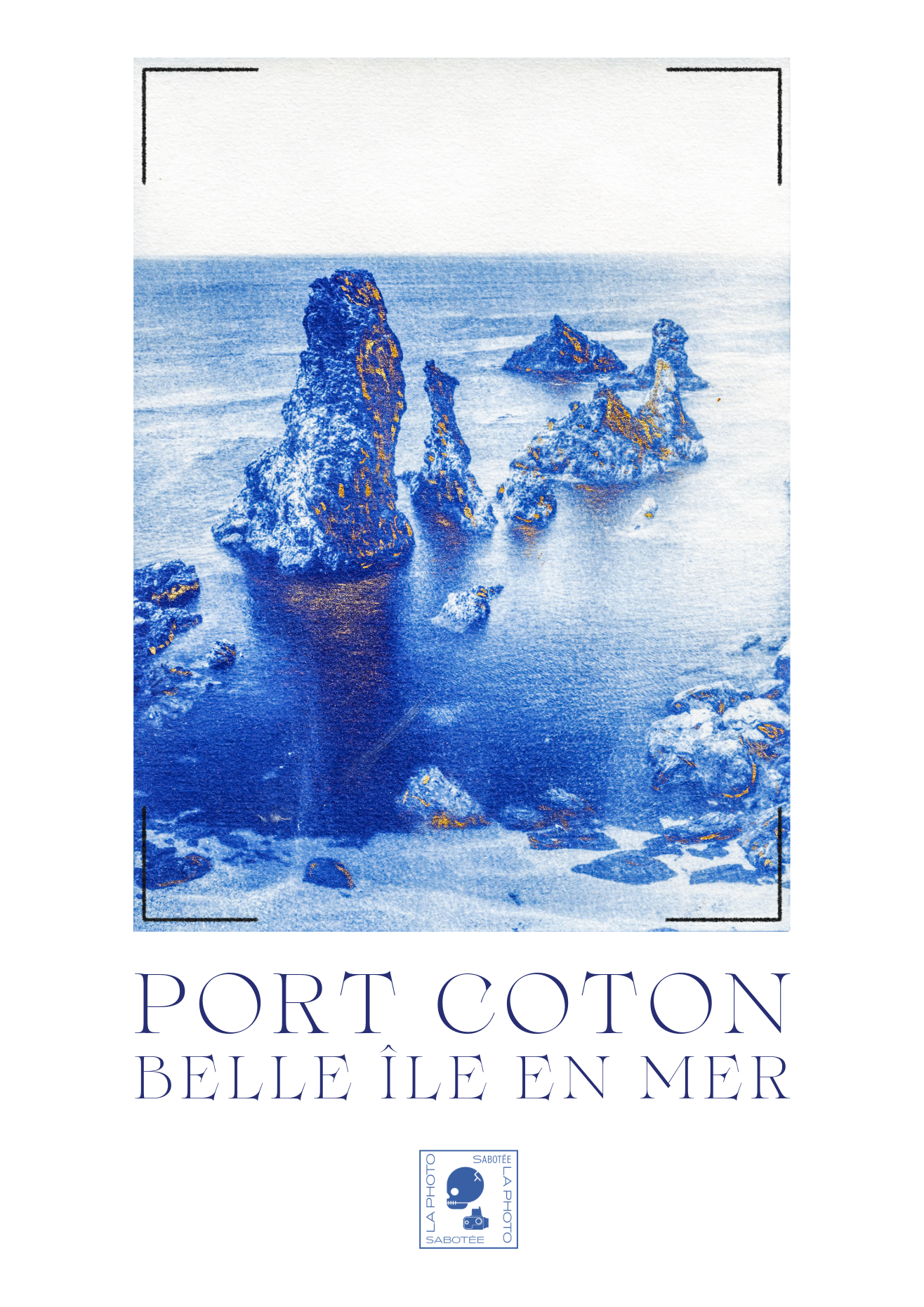 Affiche Cyanotypée (sans cadre) – Aiguilles de Port‑Coton