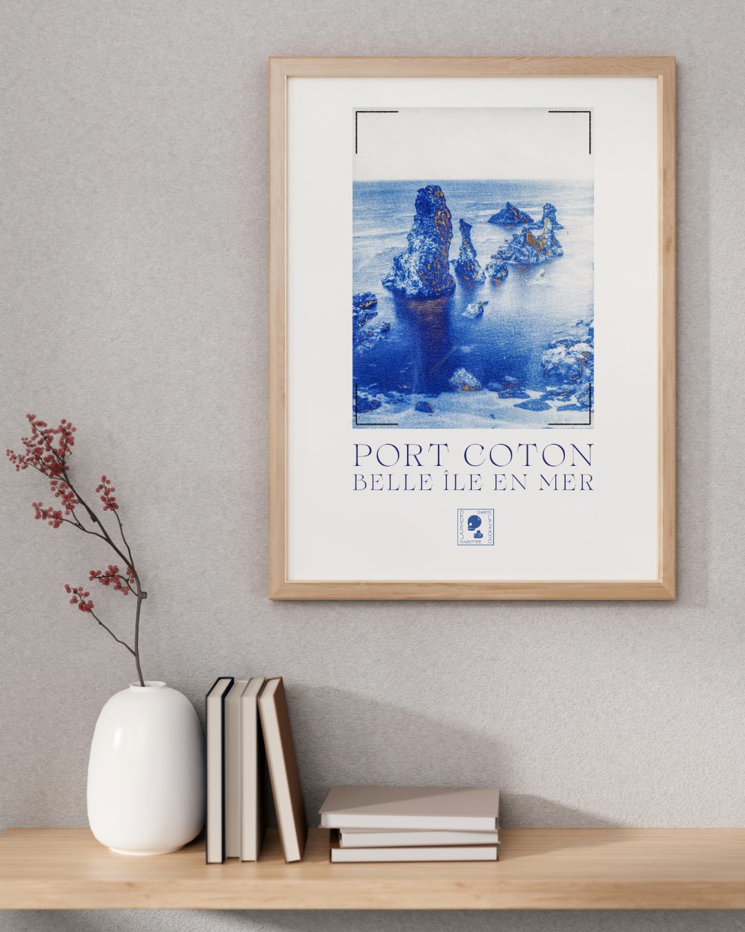 Affiche Cyanotypée (sans cadre) – Aiguilles de Port‑Coton