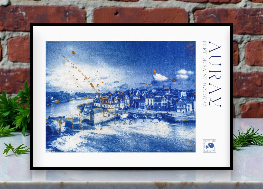 Affiche Cyanotypée (sans cadre) – Auray