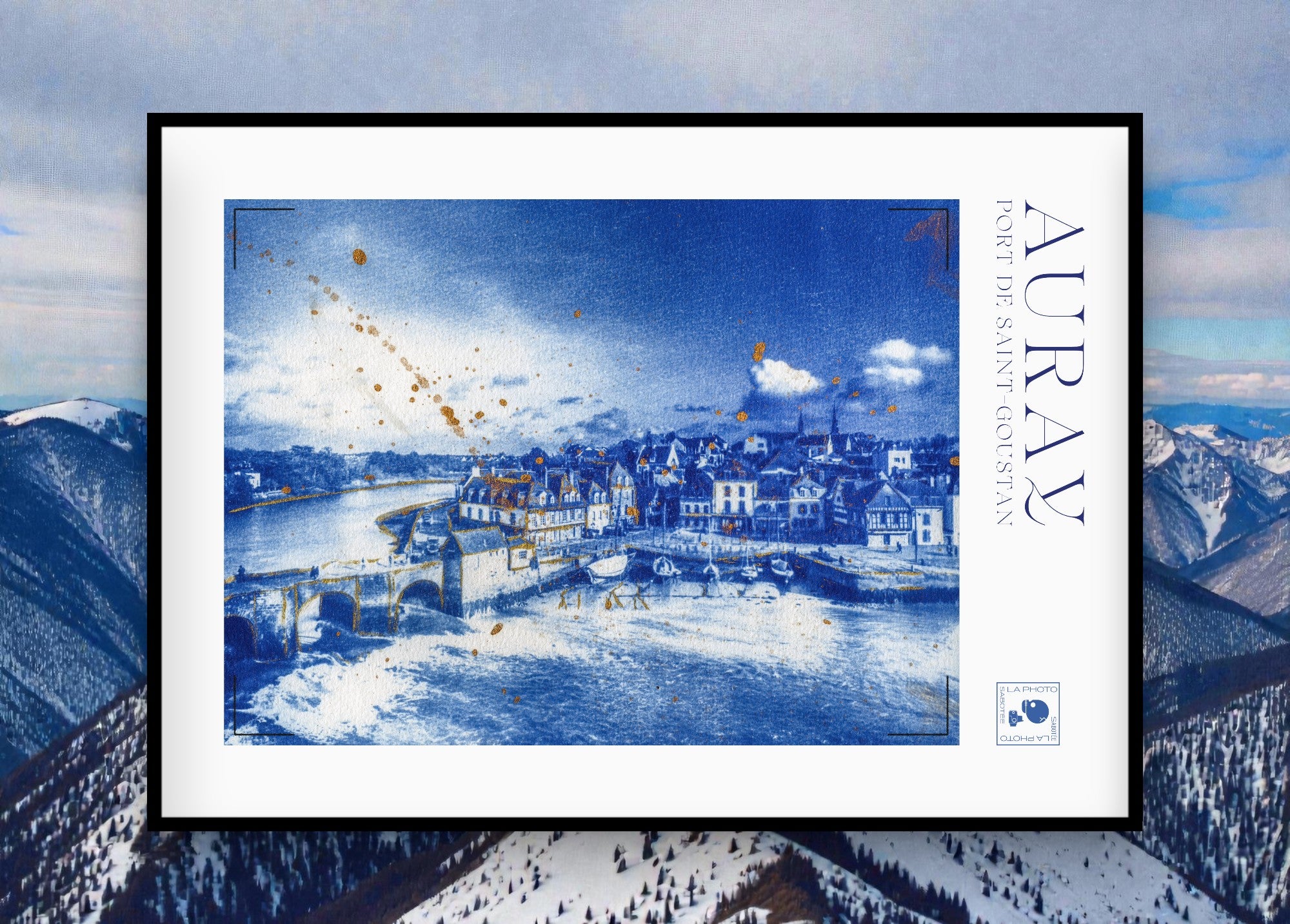 Affiche Cyanotypée (sans cadre) – Auray