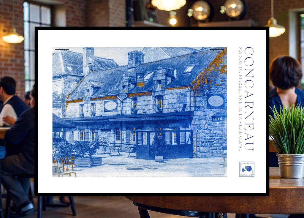 Affiche Cyanotypée (sans cadre) – Concarneau