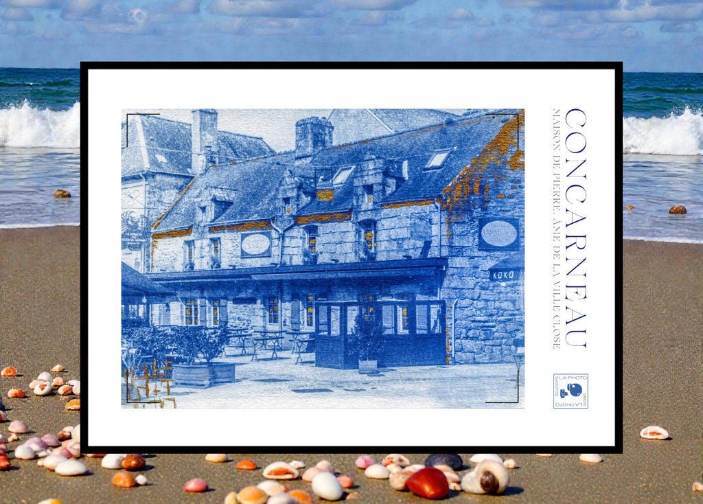 Affiche Cyanotypée (sans cadre) – Concarneau