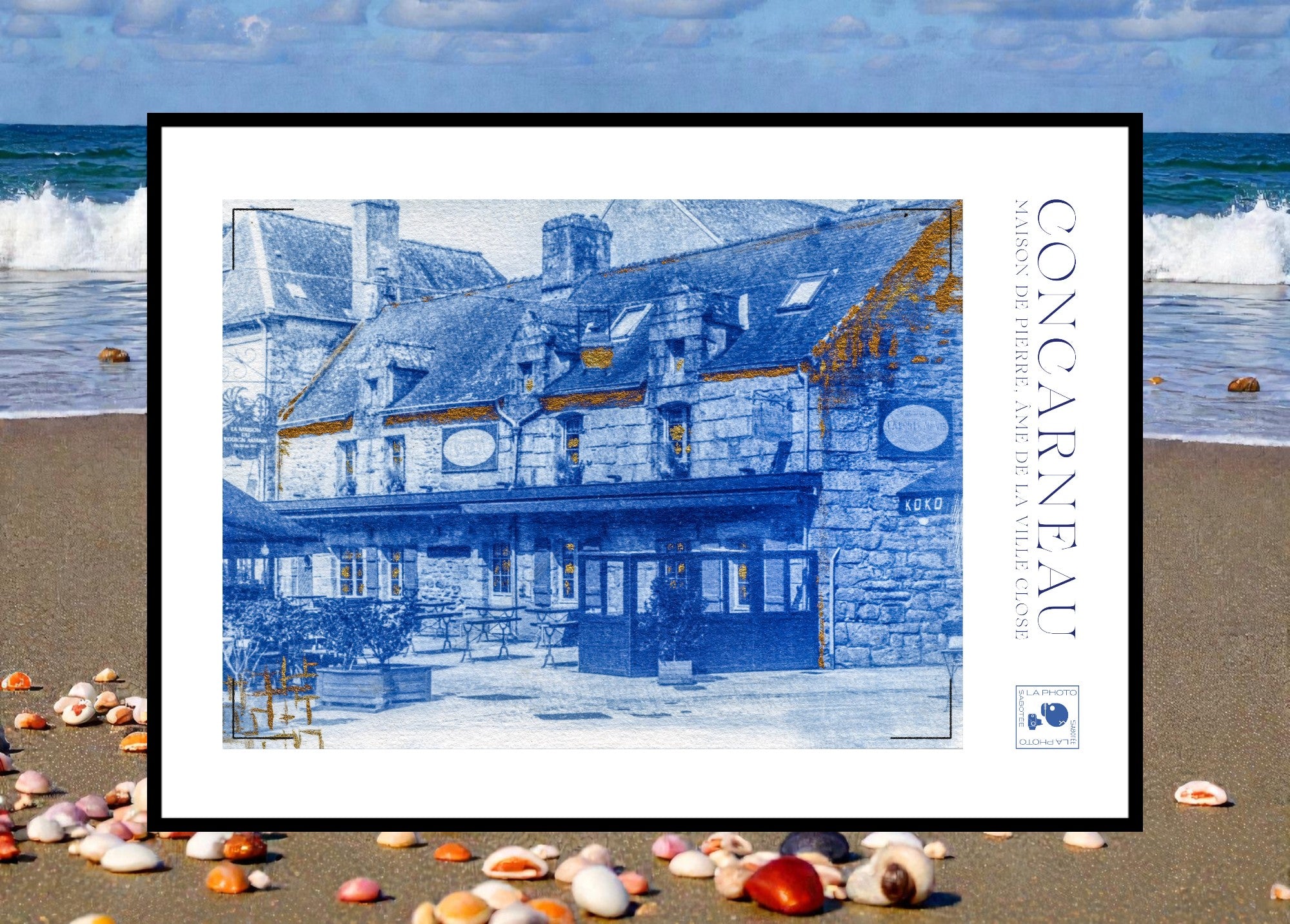Affiche Cyanotypée (sans cadre) – Concarneau
