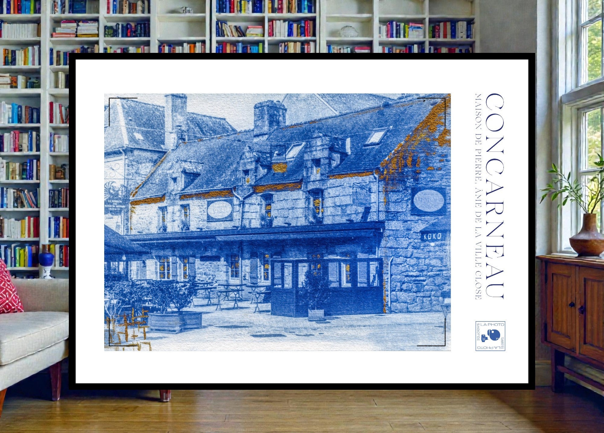 Affiche Cyanotypée (sans cadre) – Concarneau
