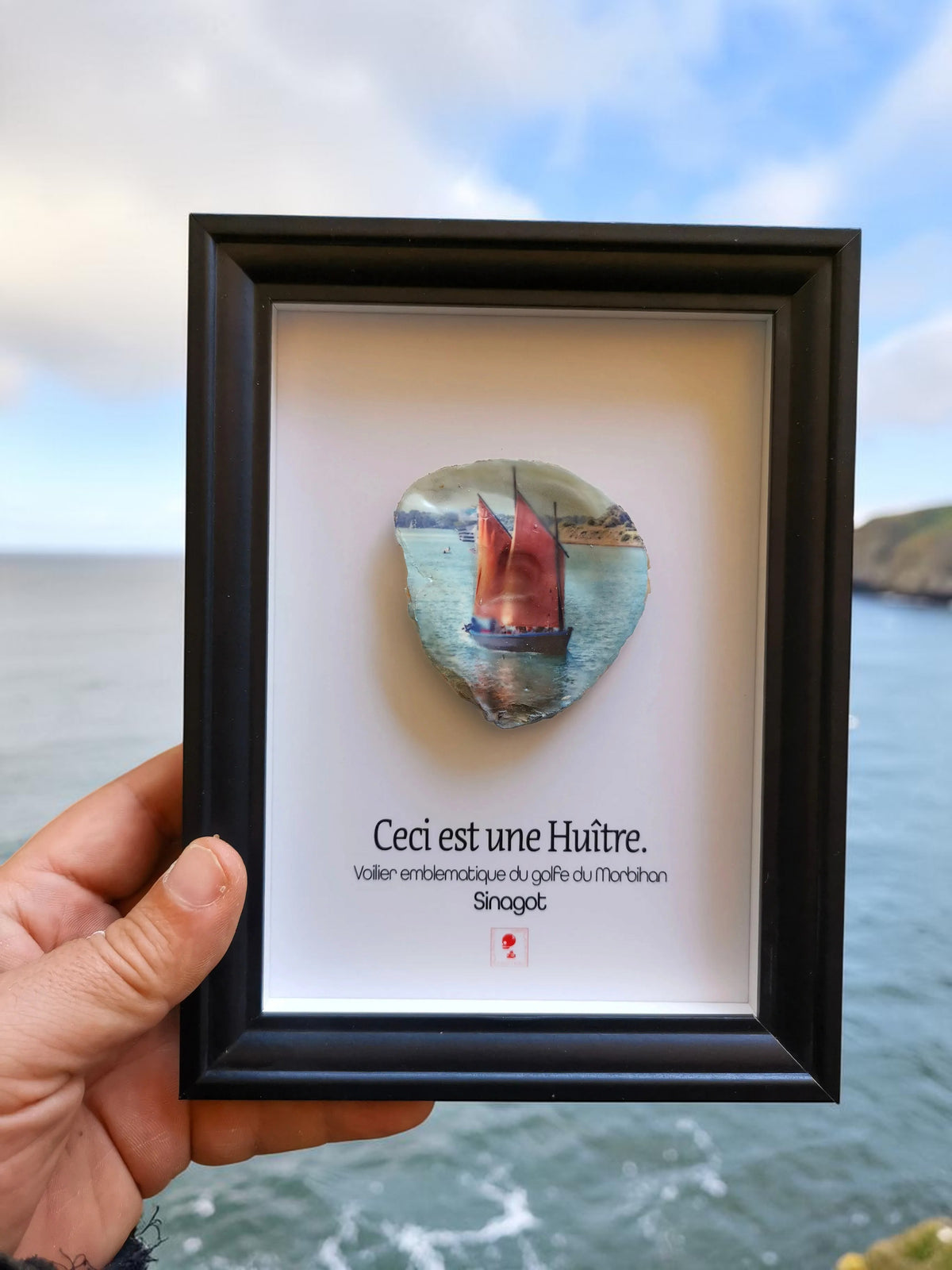 Huître Photographique – Sinagot, Île-aux-Moines – Cadre Art Box 13x18 cm