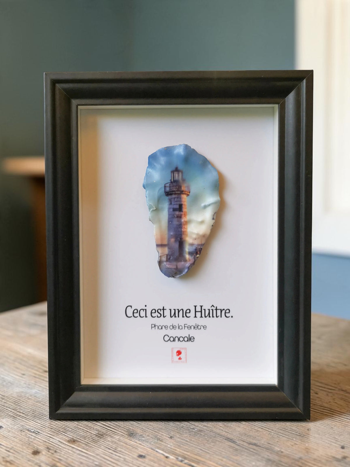 Huître Photographique – Cancale, Phare de la Fenêtre – Cadre Art Box 13x18 cm