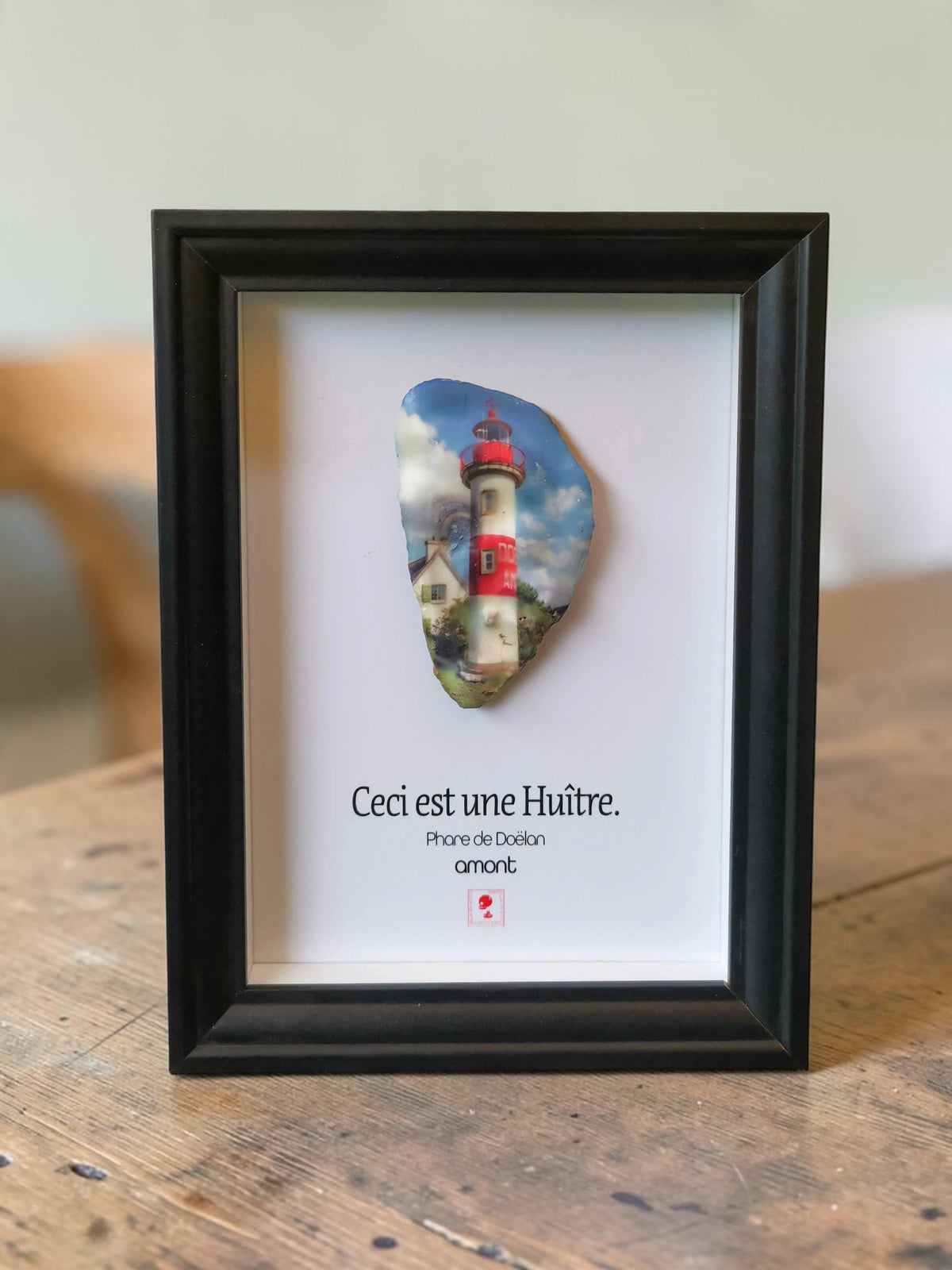 Huître Photographique – Phare de Doëlan, amont – Cadre Art Box 13x18 cm
