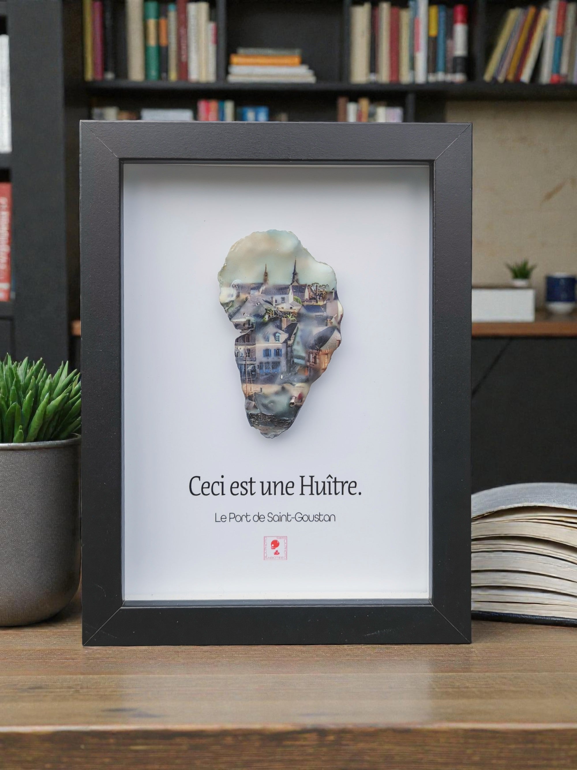 Huître Photographique – Le port Saint-Goustan, Auray – Cadre Art Box 13x18 cm