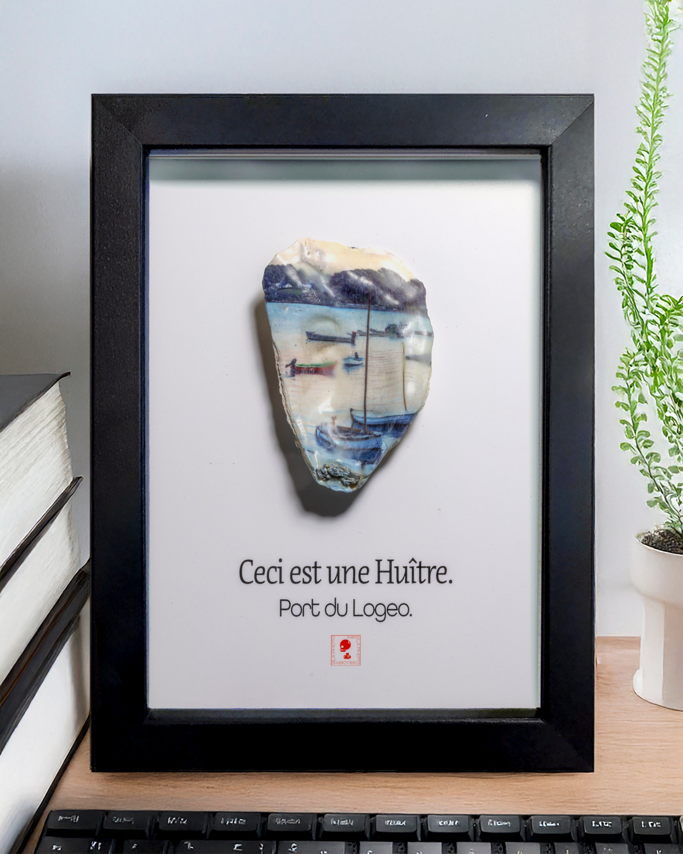 Huître Photographique – Le port du Logeo, Sarzeau – Cadre Art Box 13x18 cm