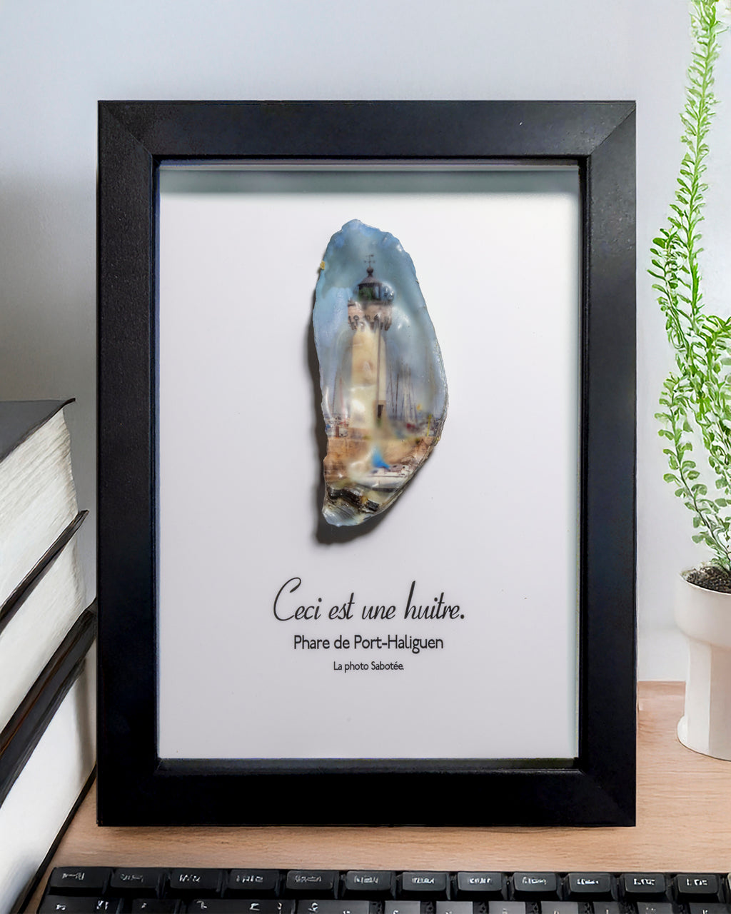 Huître Photographique – Phare de Port-Haliguen – Cadre Art Box 13x18 cm
