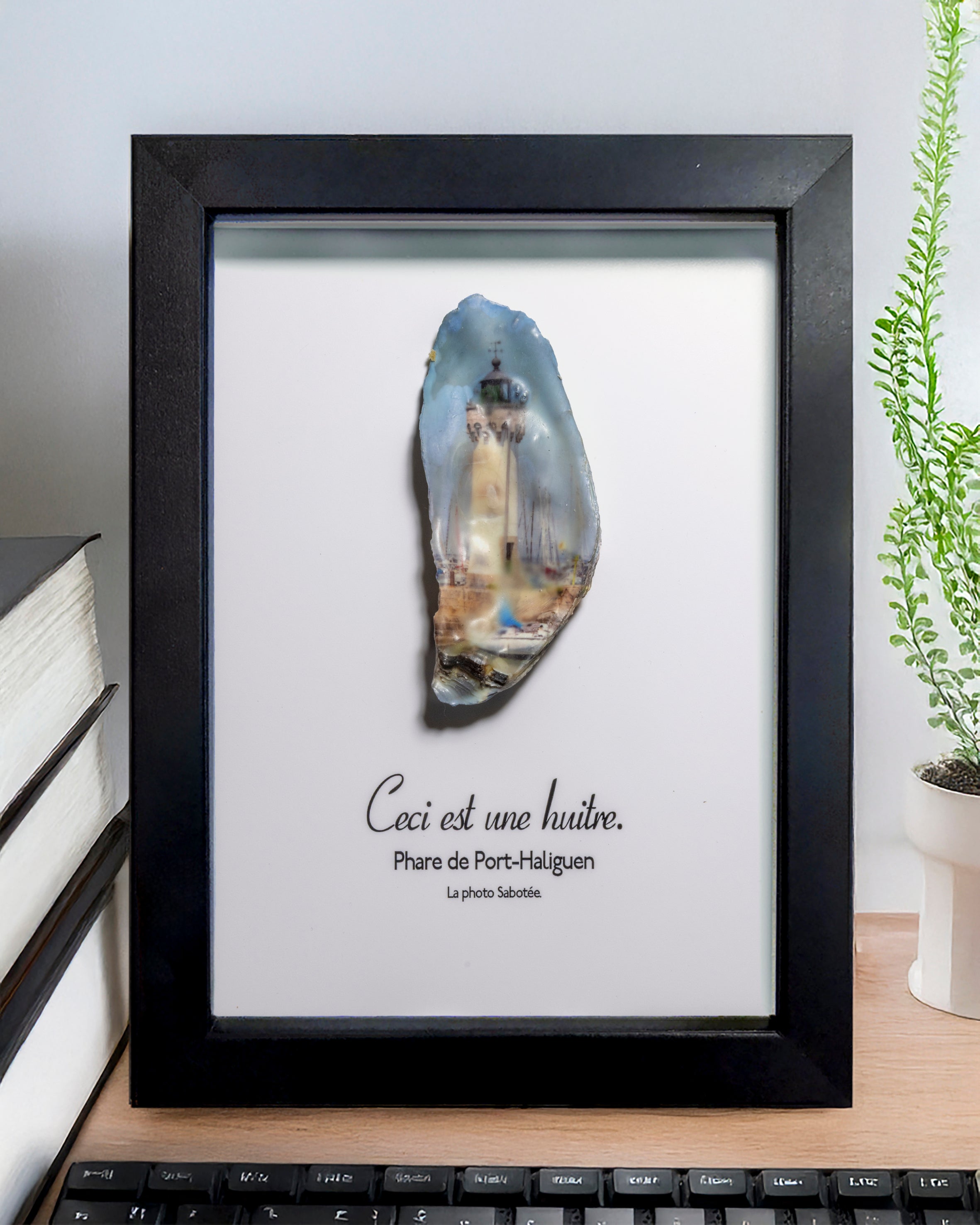 Huître Photographique – Phare de Port-Haliguen – Cadre Art Box 13x18 cm