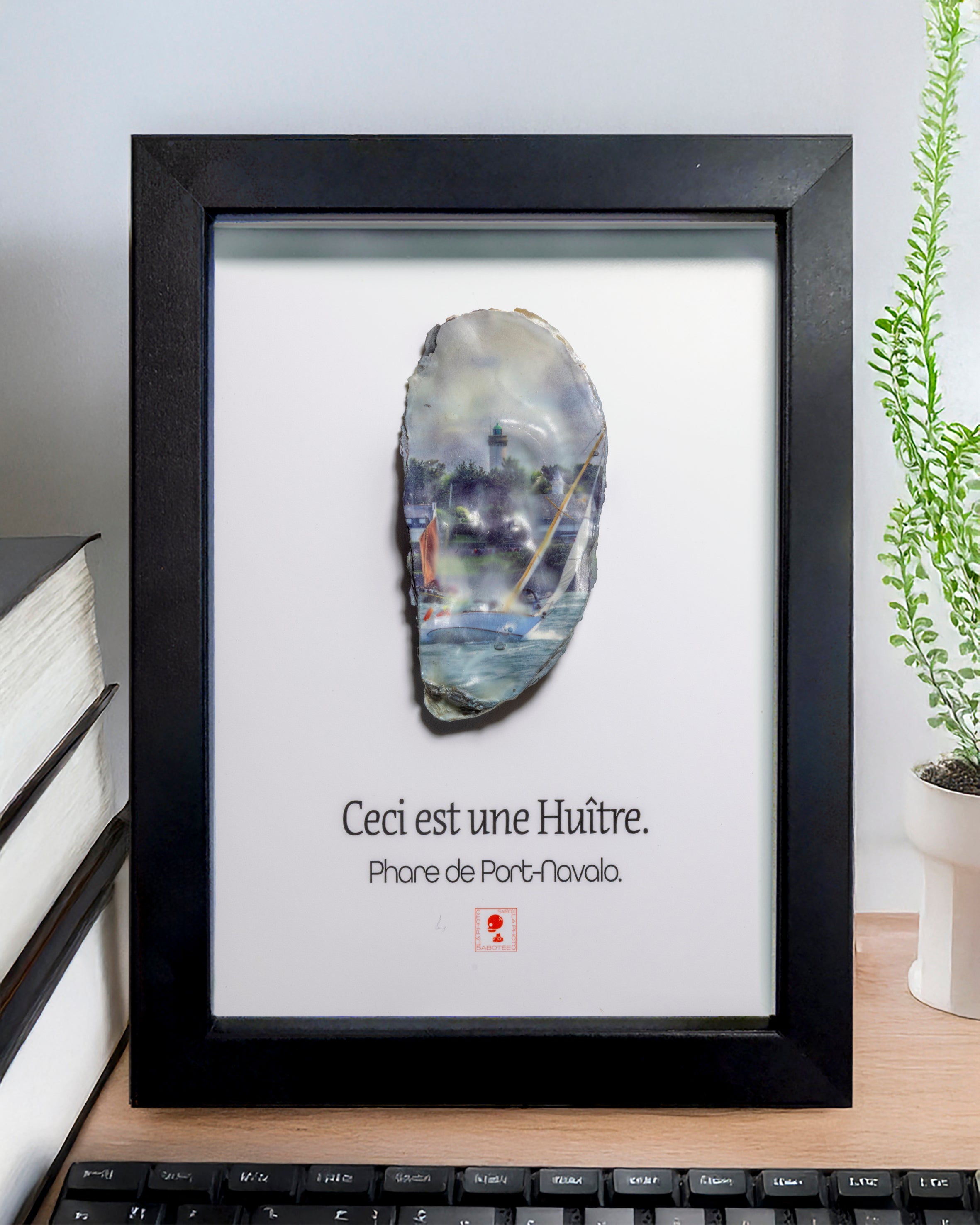 Huître Photographique – Phare de Port Navalo  – Cadre Classique 13x18 cm