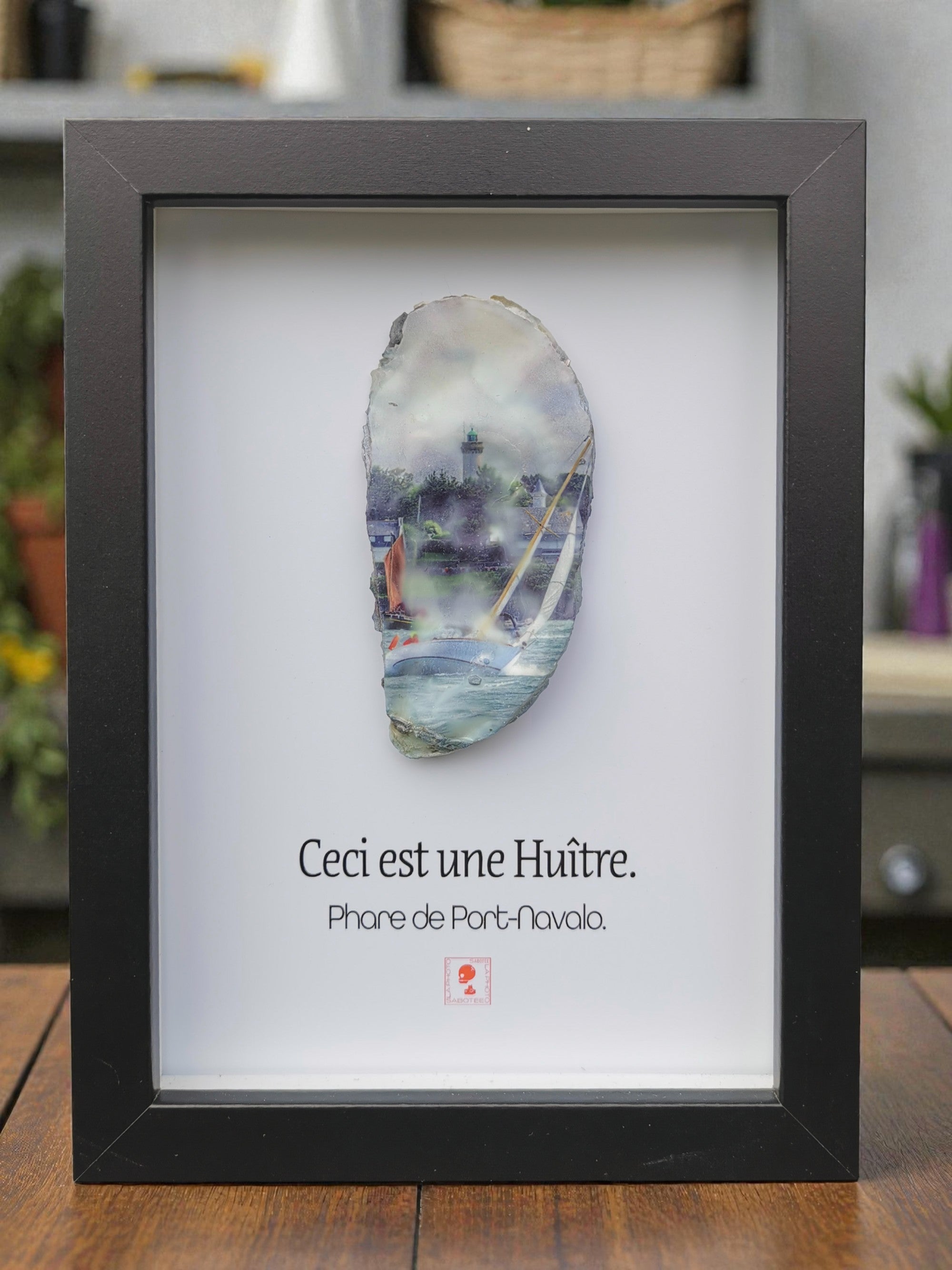 Huître Photographique – Phare de Port Navalo  – Cadre Classique 13x18 cm