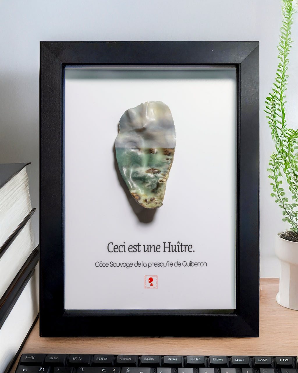 Huître Photographique – Cote sauvage presqu île de quiberon  – Cadre Classique 13x18 cm