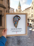 Huître Photographique – vitrail– Cadre photo 30x30 cm