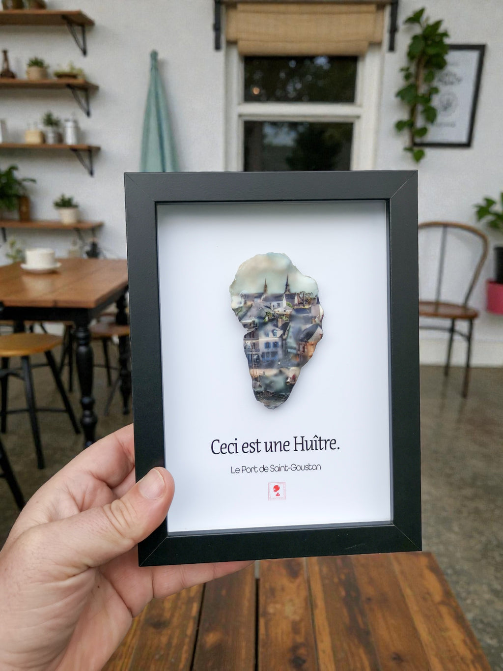 Huître Photographique – Le port Saint-Goustan, Auray – Cadre Art Box 13x18 cm