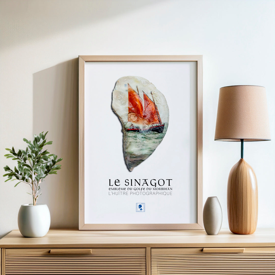 Affiche iodée (sans cadre) – Sinagot -voilier emblématique du golfe du Morbihan