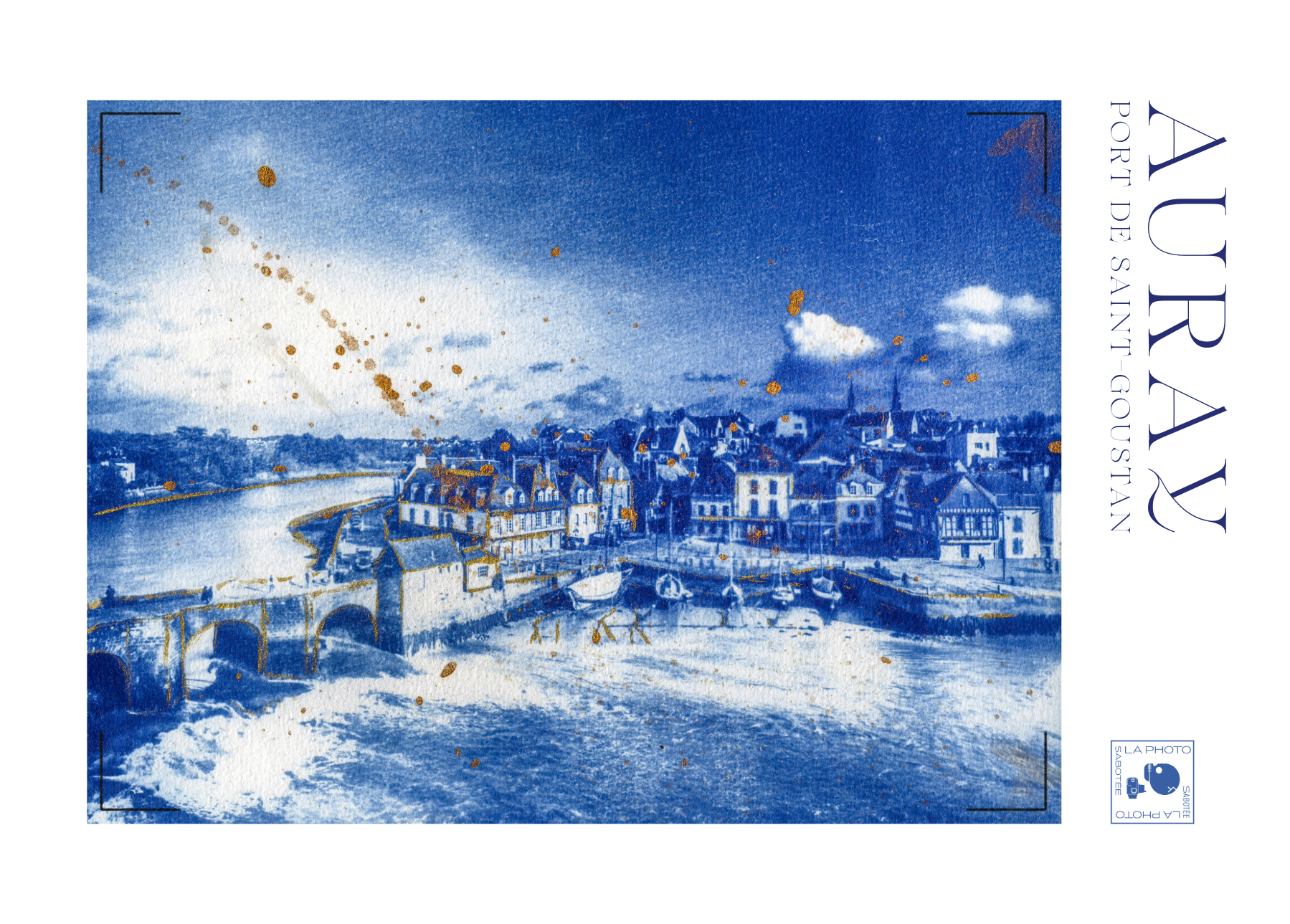 Affiche Cyanotypée (sans cadre) – Auray