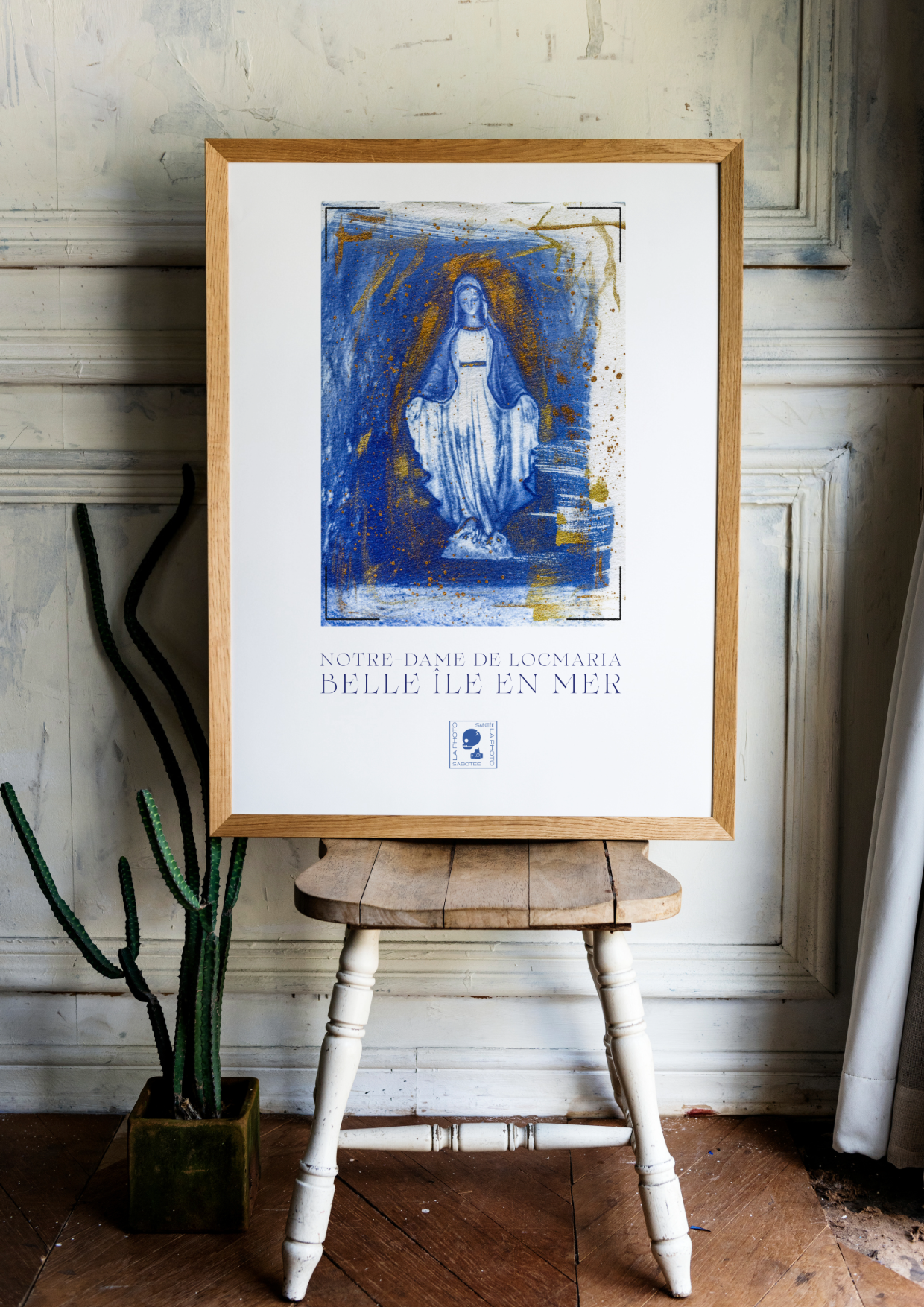 Affiche Cyanotypée (sans cadre) – Notre Dame de Locmaria